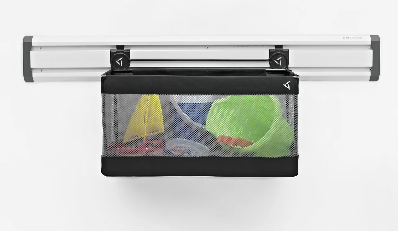 Durable Toolstorage with Storage, Classic, Holds up to 35 lbs. - Steel Gray Model 897D65