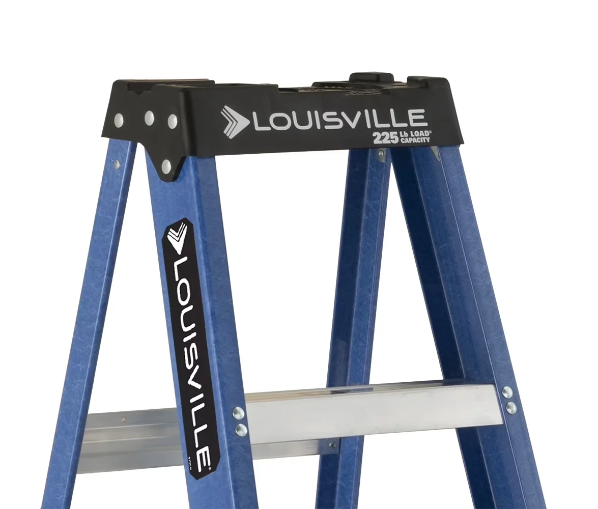 Building Material Modern with Folding, 225-lb, 6 ' Fiberglass Step - Fiberglass 6-Foot Model 4B42CA