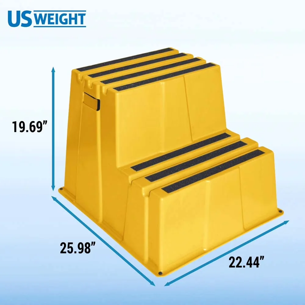 Ladders And Step Stool Quality with Anti-Slip, Lightweight - Plastic Yellow Model 3080B9