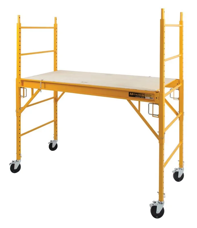 Reliable Ladders And Step Stool with Adjustable, Multipurpose 6ft. Baker-Style Scaffold, Model# I-CISC - Steel Model 62BE1F
