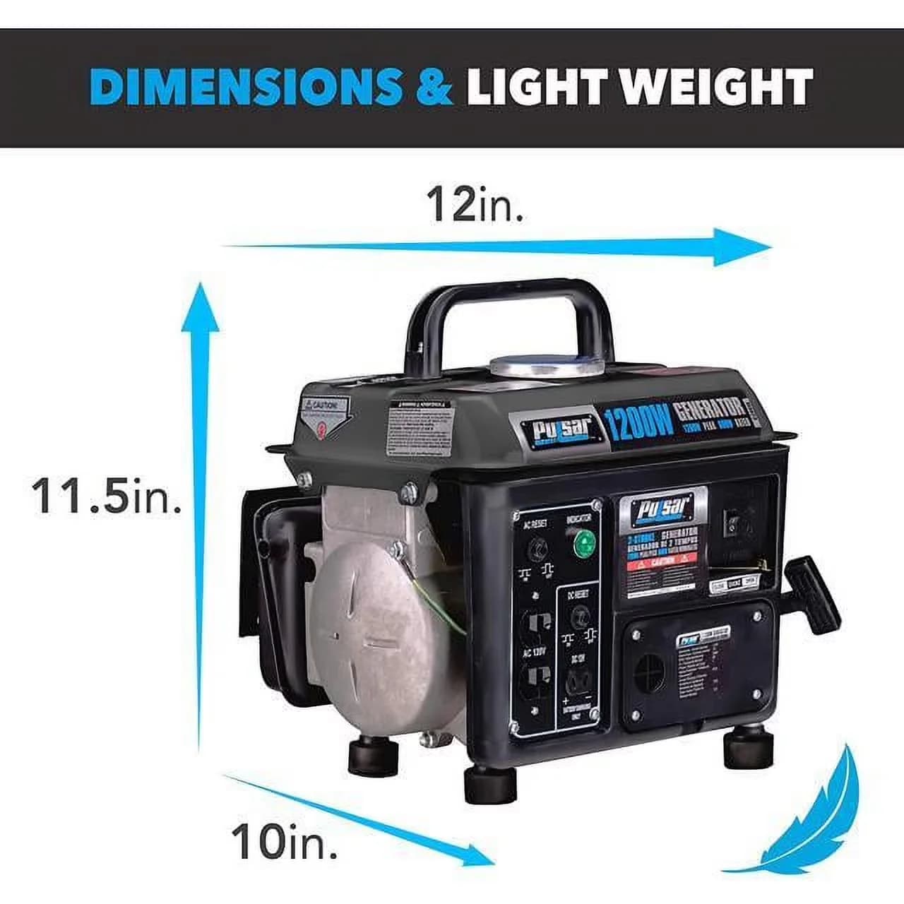 Essential Generator with 1200W, Low Oil Shutdown, Portable Gas-Powered - Model 545BC6