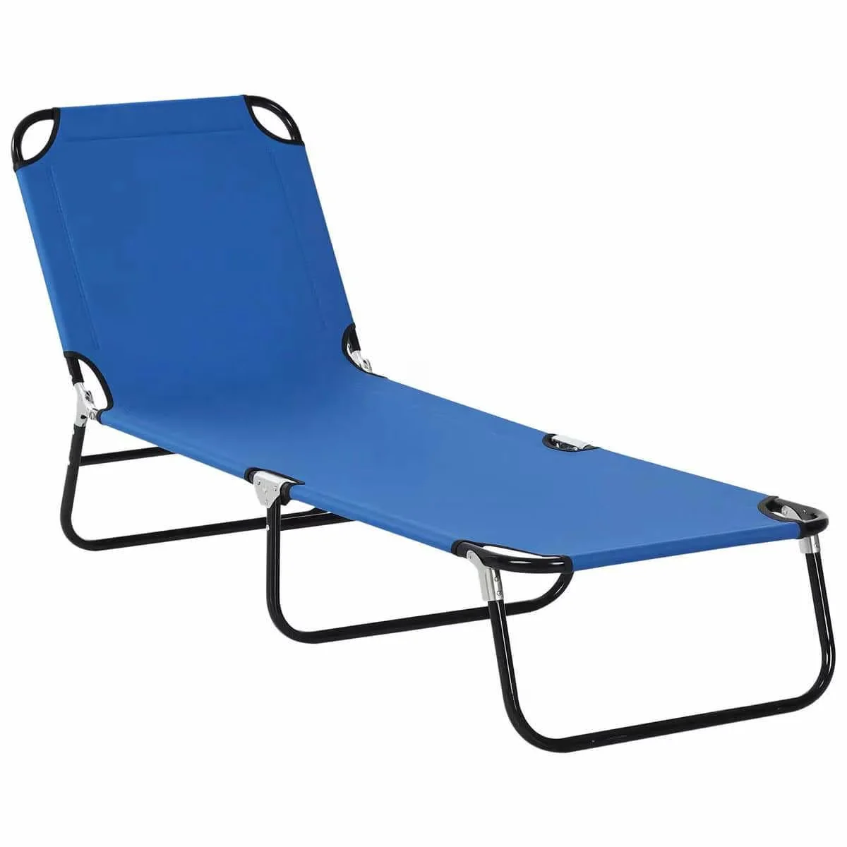 Sleek Beach Chair with Folding, Yard & Patio Tanning Seats, Blue - Blue Model 0EB41B