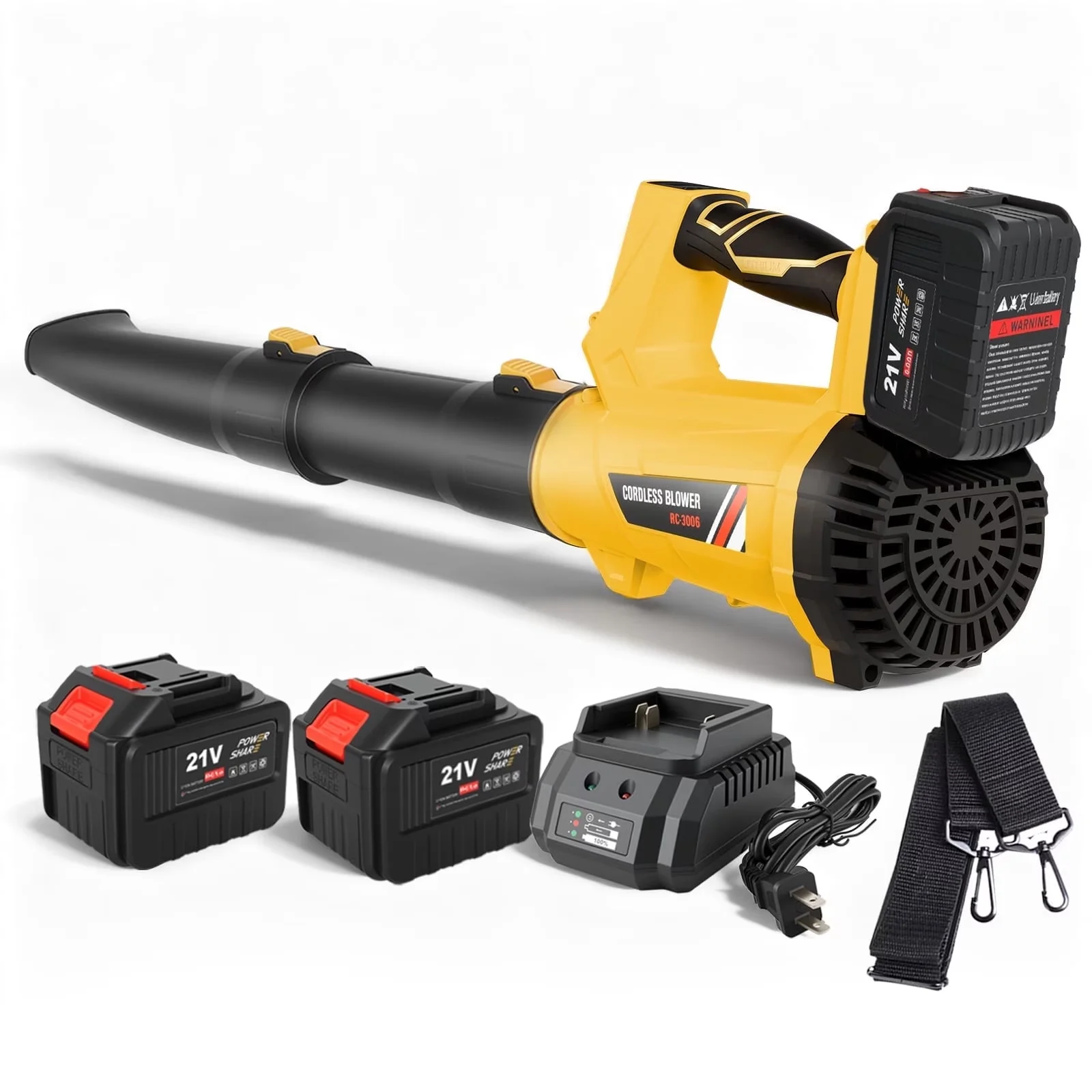 Quality Leaf Blower with Battery, 21V, Battery & Charger for Patio, Garden - Model 33661B