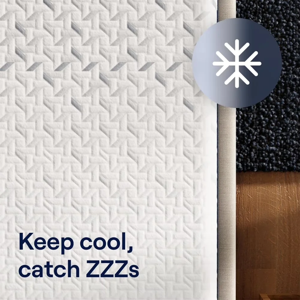 Mattresses Accessory Versatile with Low Motion Transfer, Cooling Technology, Mattress-In-A-Box - Classic 12" White Model 4AE43C