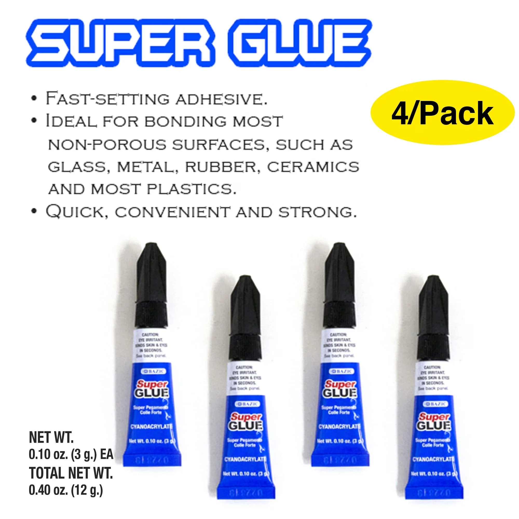 Professional Building Material with 1-Pack, Clear Adhesive Fluid Liquid (4/Pack) - Clear Model 85208A