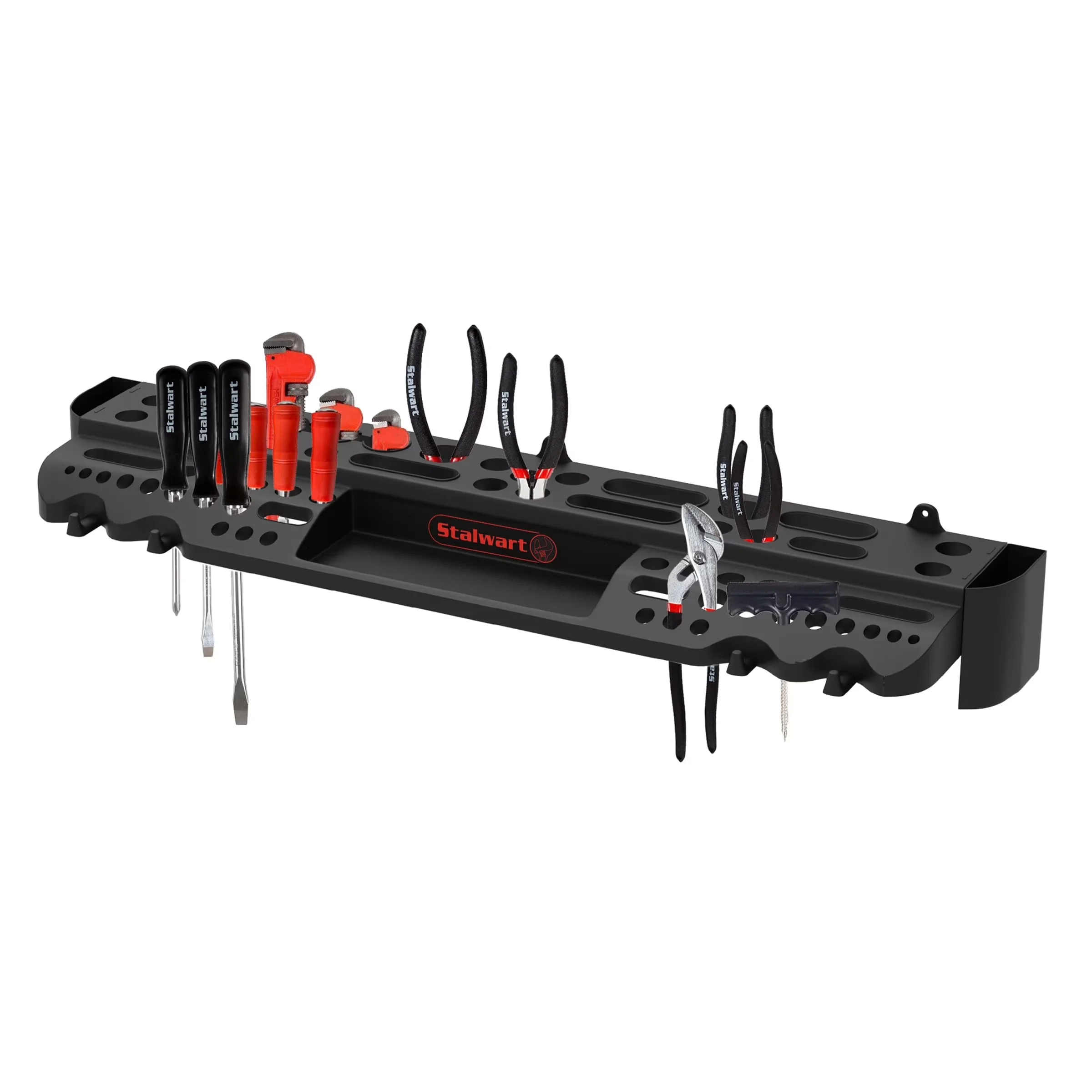 Toolstorage Durable with Storage - Plastic Black Stalwart - Industrial Grade Model 386F1E