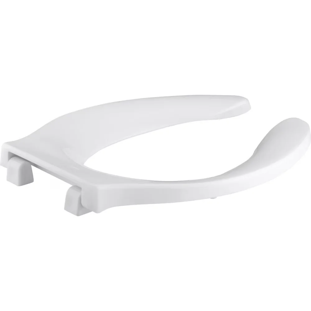 Essential Toilet Seats And Lid with Ergonomic, K-4731-C-0 Stronghold Elongated Seat - White Polypropylene Model 19AA51
