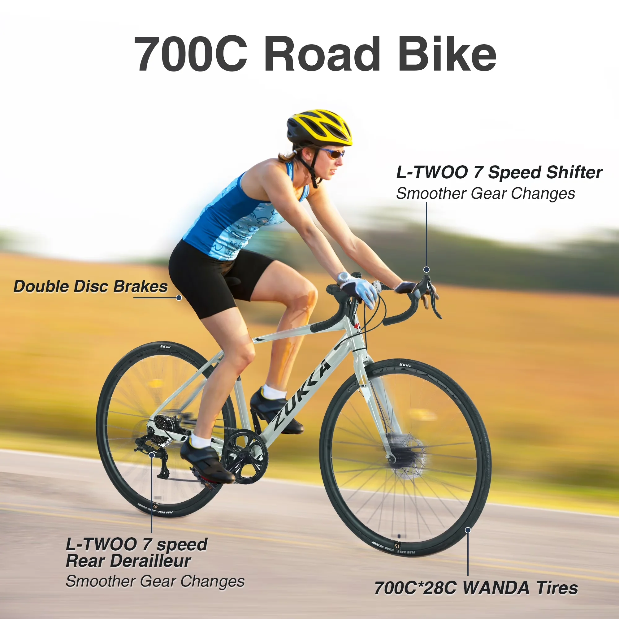 Quality Road Bike with Lightweight - Green 700C - Professional Series Model F671FB