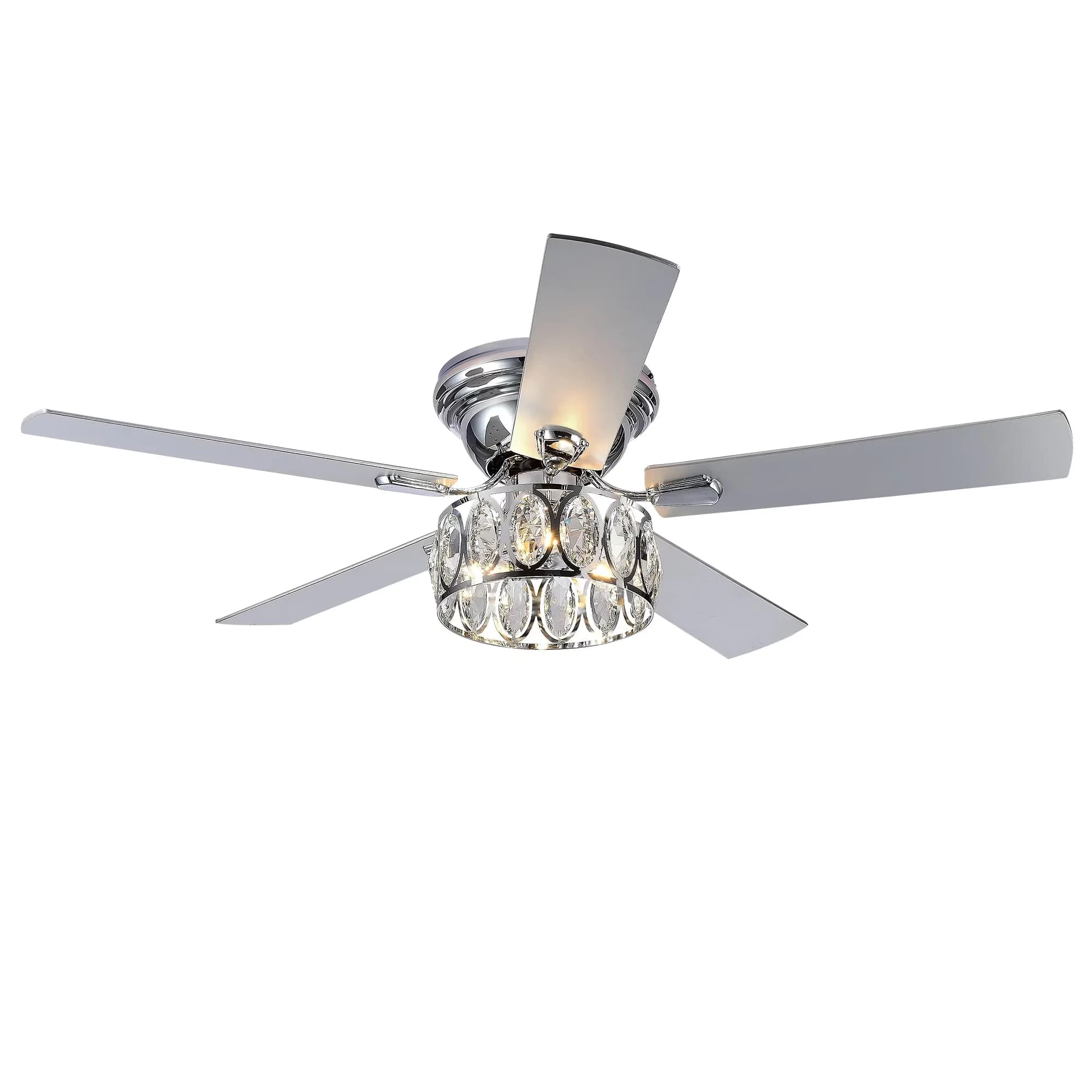 Versatile Ceiling Fan with Incandescent, Reversible Blades, Farmhouse - Silver Model 473ADA