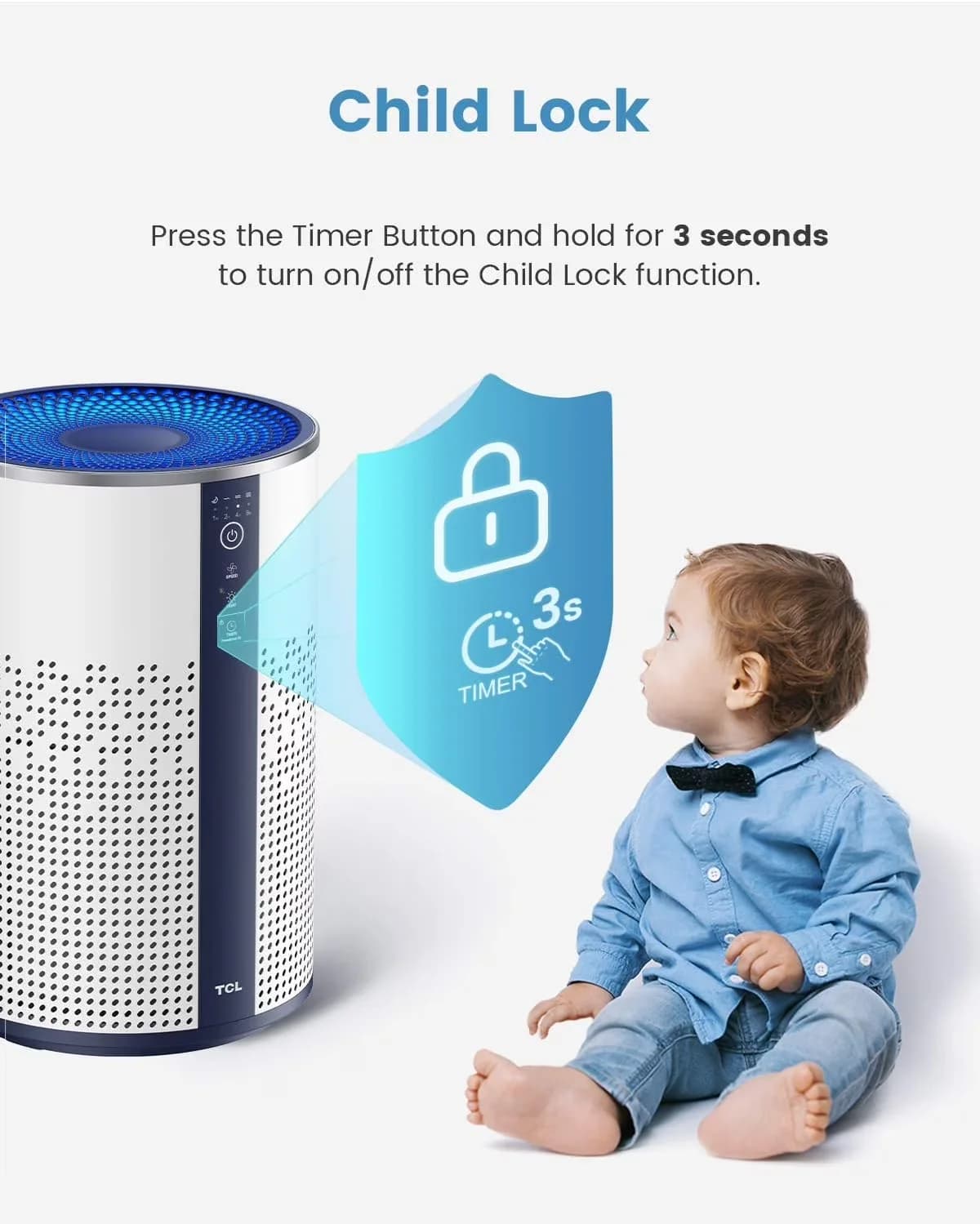 Efficient Air Purifier with Smart Technology Capable, Breeva A1 - H13 - Compact and Portable Model C4697F
