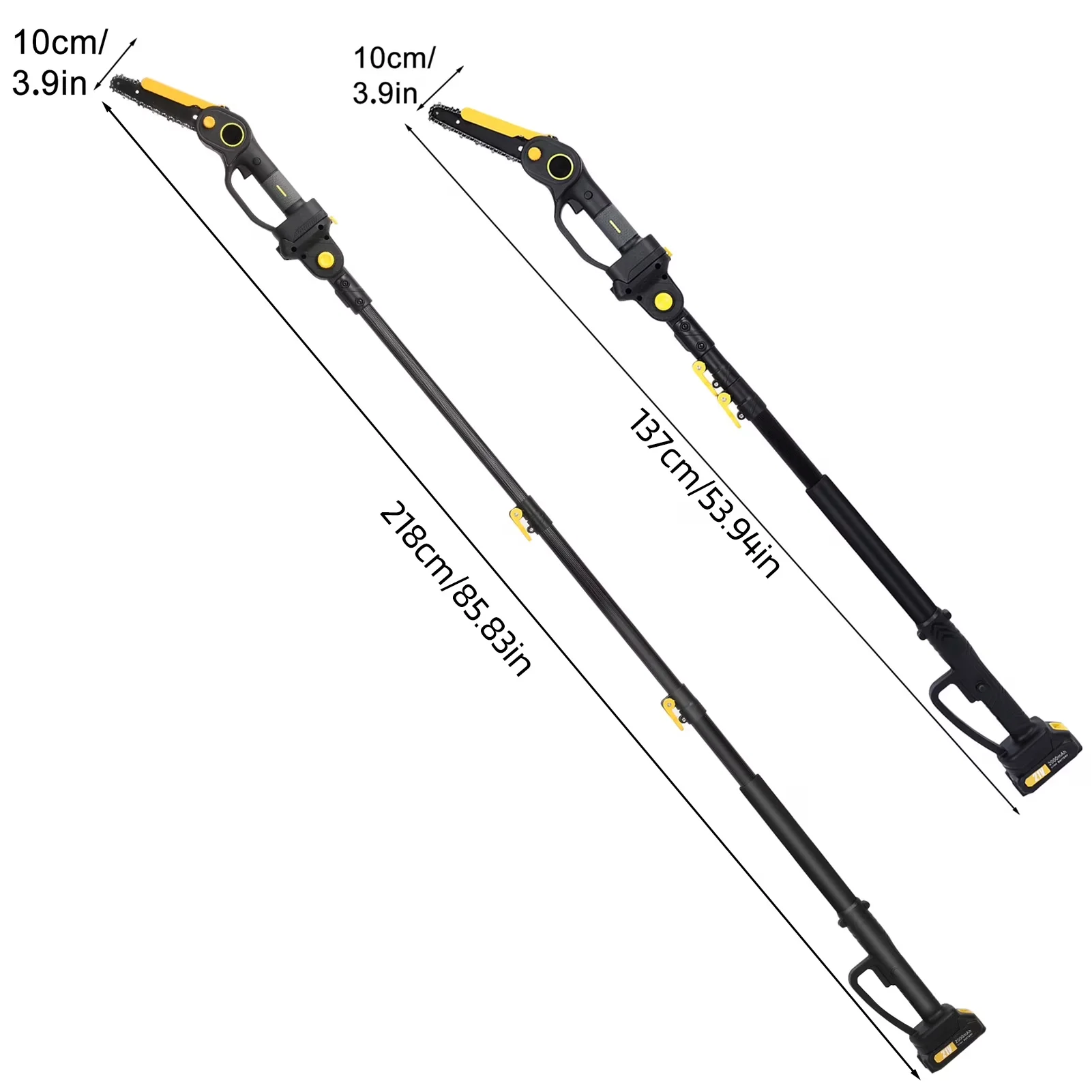 Essential Pole Saw with Battery, Telescoping, 2-in-1 Cordless - Yellow Model ED54D7