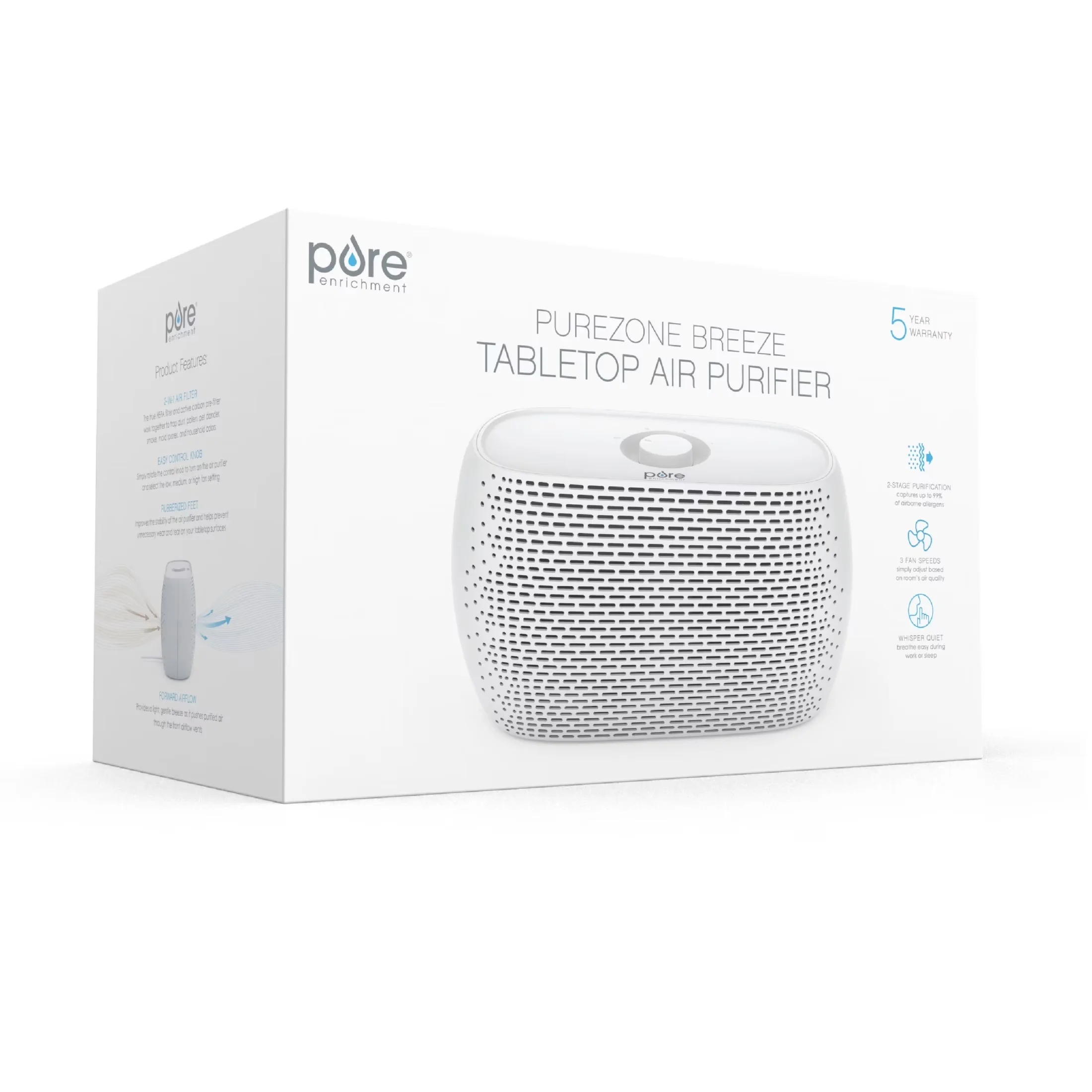 Air Purifier Modern with Automatic Shut-Off, Ideal, True HEPA Filter - White Model FA16E7