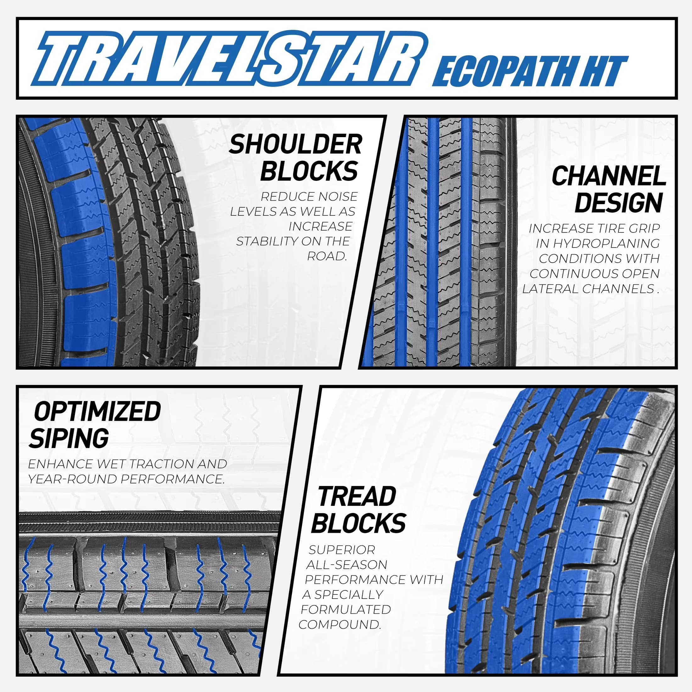 Classic Suv Tire with All-Weather, Max Pressure: 80PSI, Speed Rating: S(112mph) - Model 1DD4F9