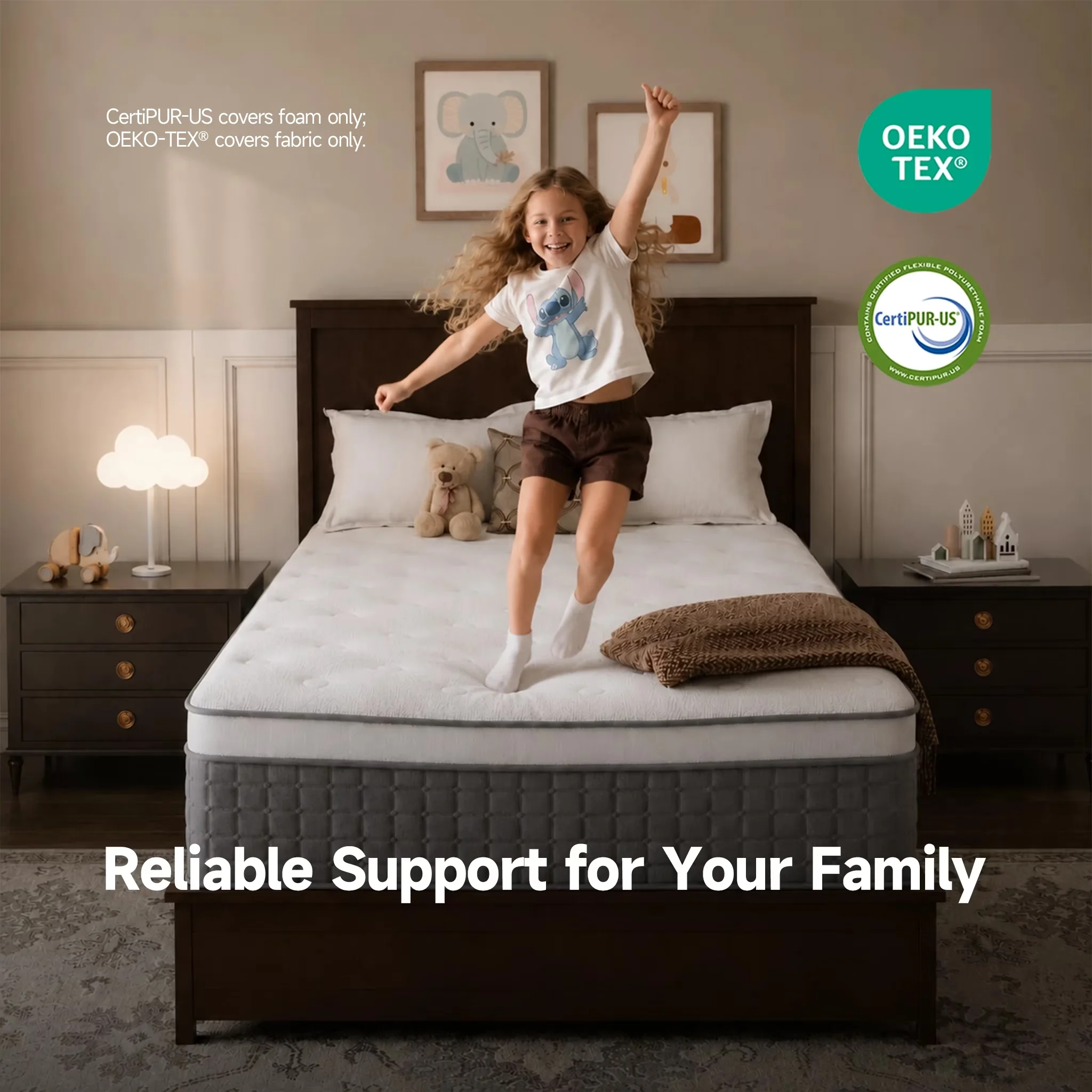 Compact Mattresses Accessory with Low Motion Transfer, Breathable Construction - Foam Model F1AA12