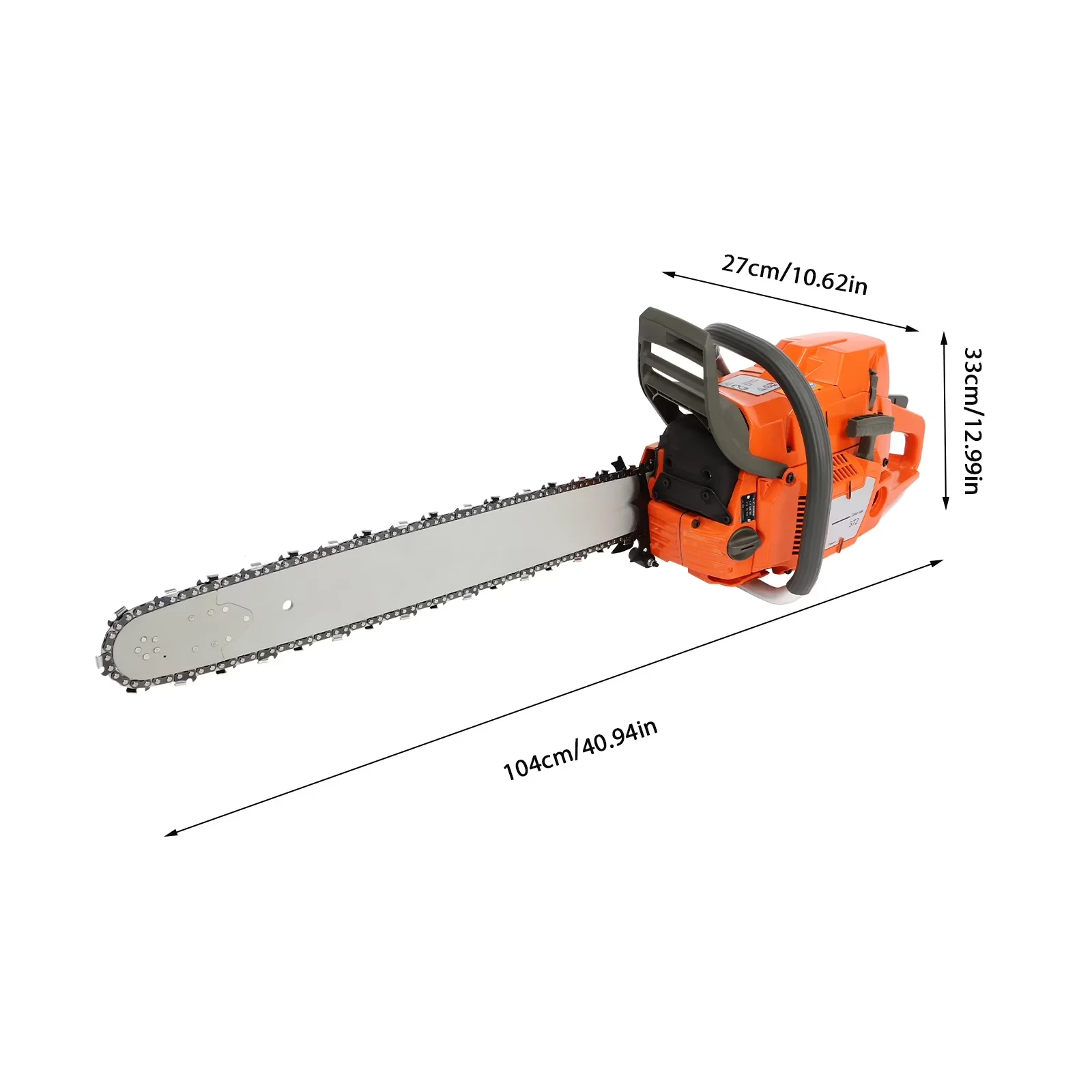 Innovative Chainsaw with Chain Brake - Orange 72CC for Home and Office Model FF9AE3