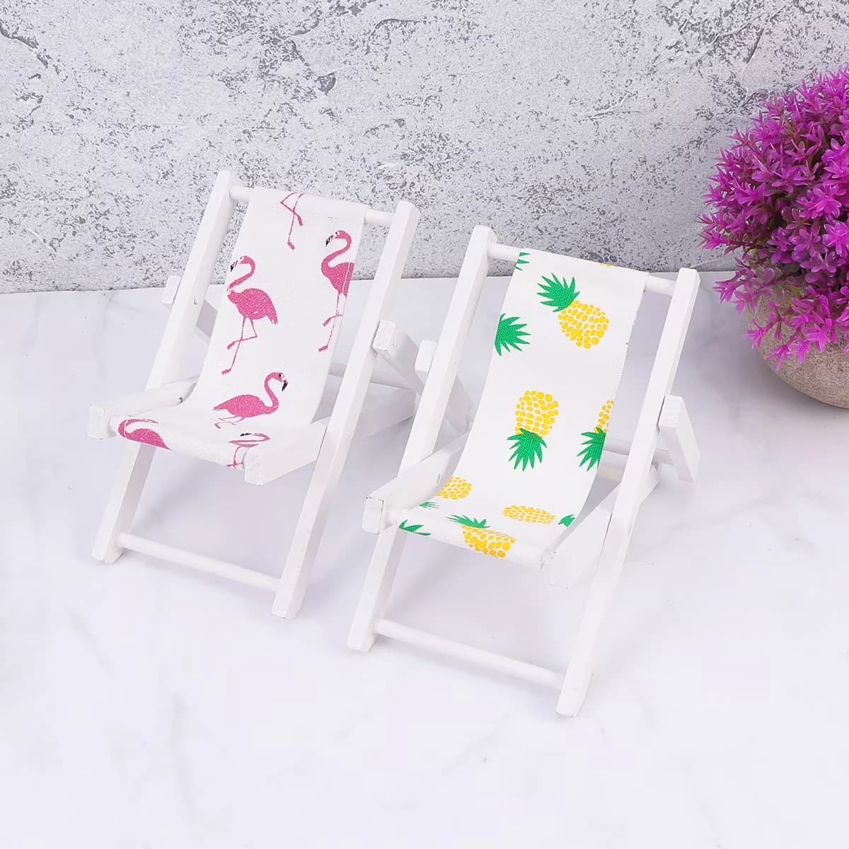 Innovative Beach Chair with Mini Wood Set - White 2 Pcs - Essential Collection Model A9729E