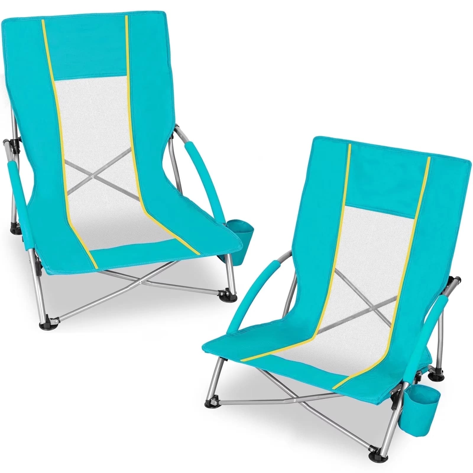 Sleek Beach Chair with Folding - Blue for Camping, Outdoor Adults - Reliable Performance Model 684174