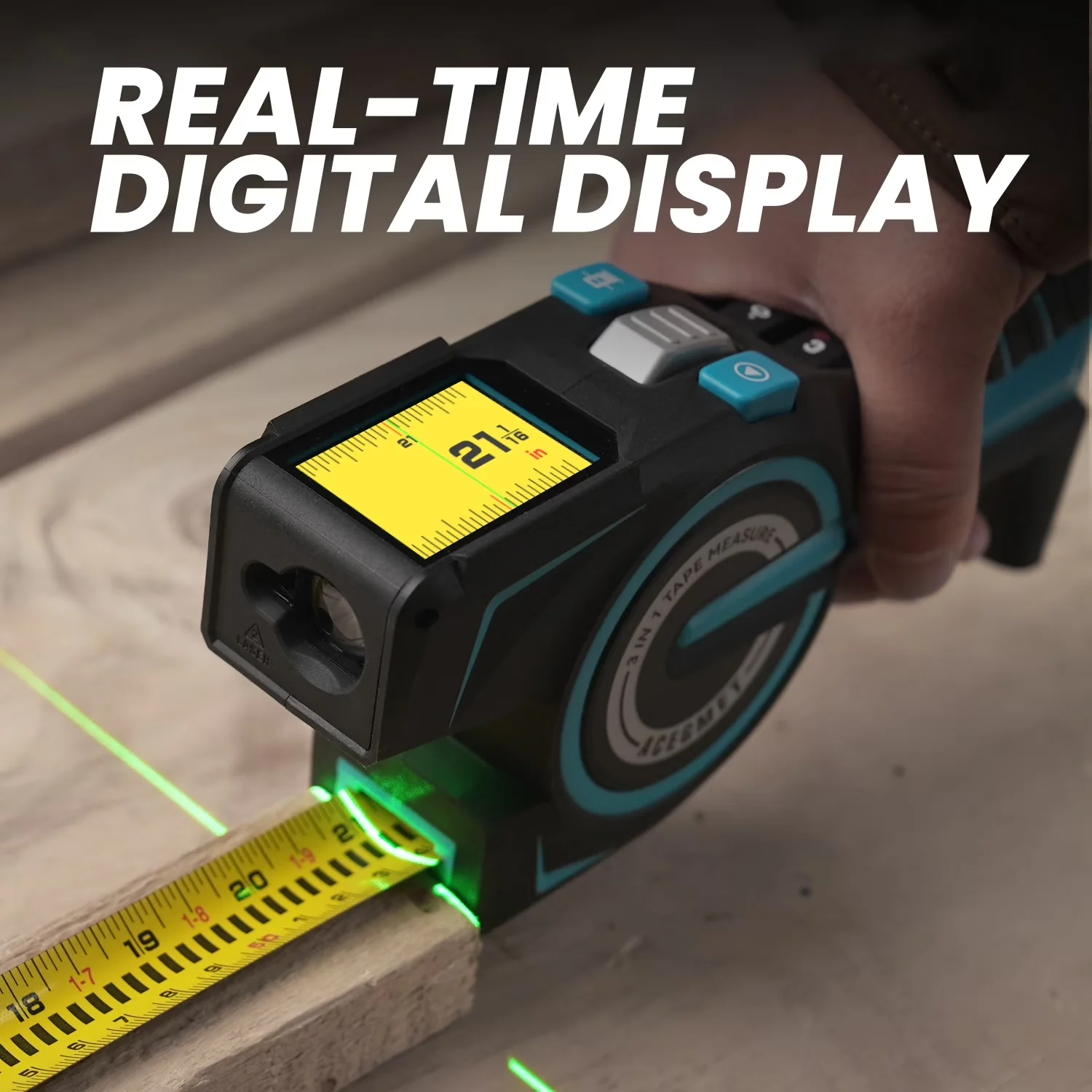 Essential Measuring Layout with Automatic Shut Off, Adjustable - Abs Blue Model 468EA5