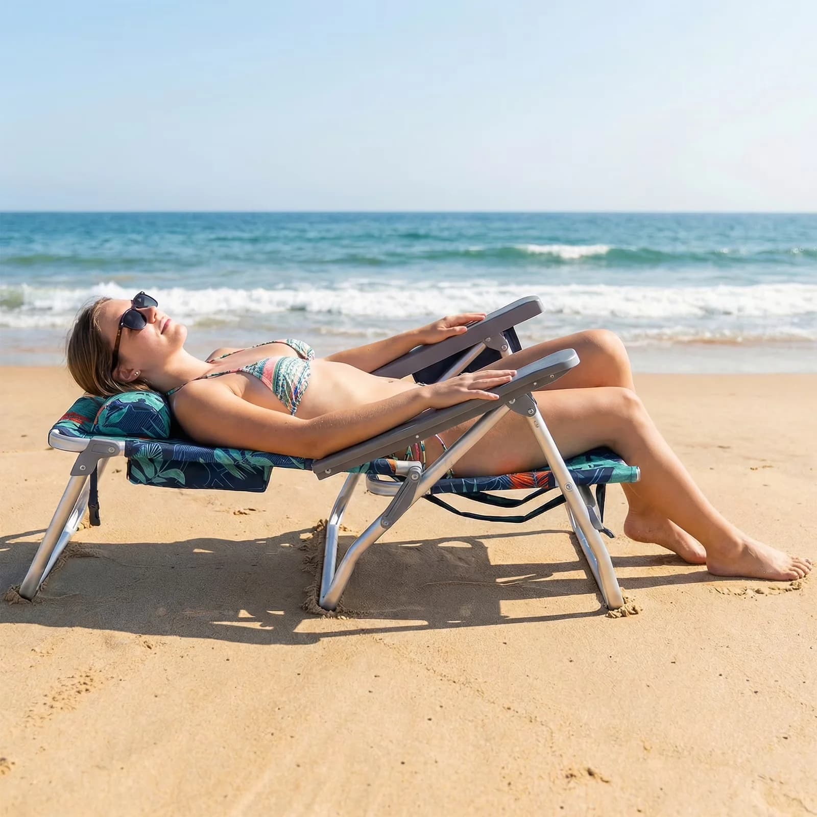 Beach Chair Stylish with Folding, Adjustable, Chairs Set of 2 - Industrial Grade Model 3AEE28