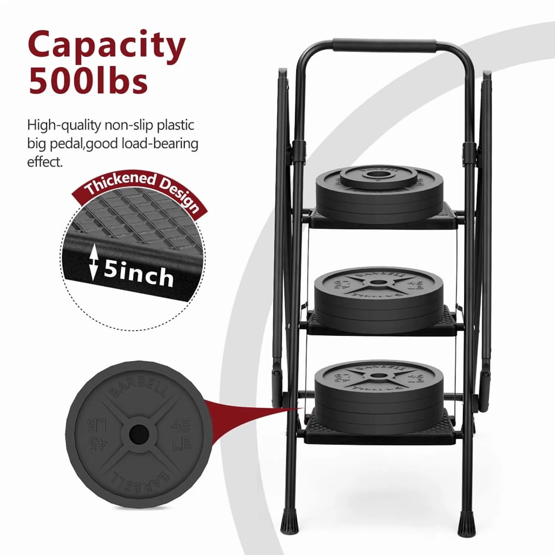 Premium Ladders And Step Stool with Foldable, Anti-Slip - Iron for Home, Kitchen Model 5170A6