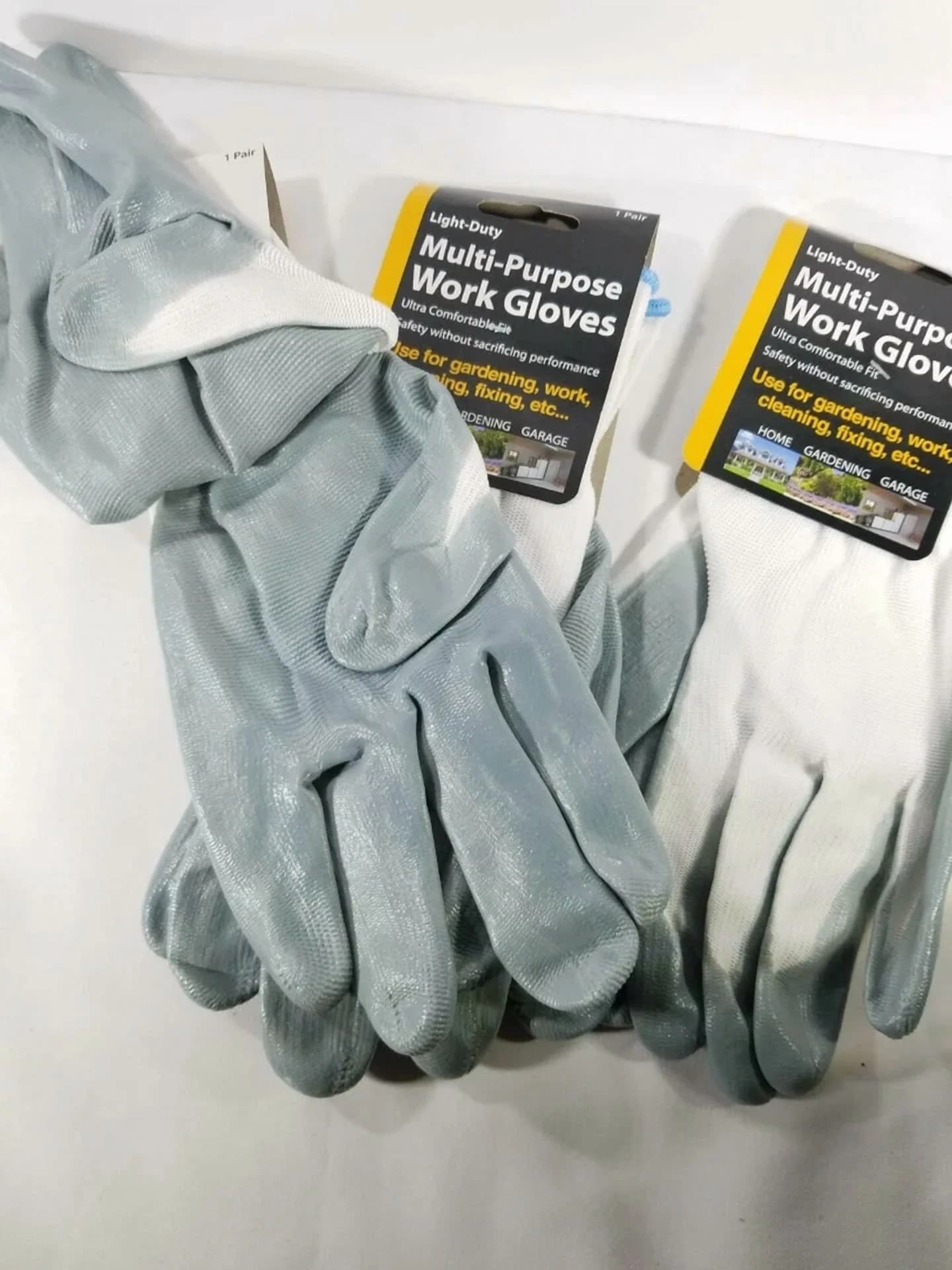 Innovative Protective Equipment with X3 Gloves Light-Duty Multi-Purpose, Work Gloves 3 Pair Garden Gloves - Model 4D2DCE