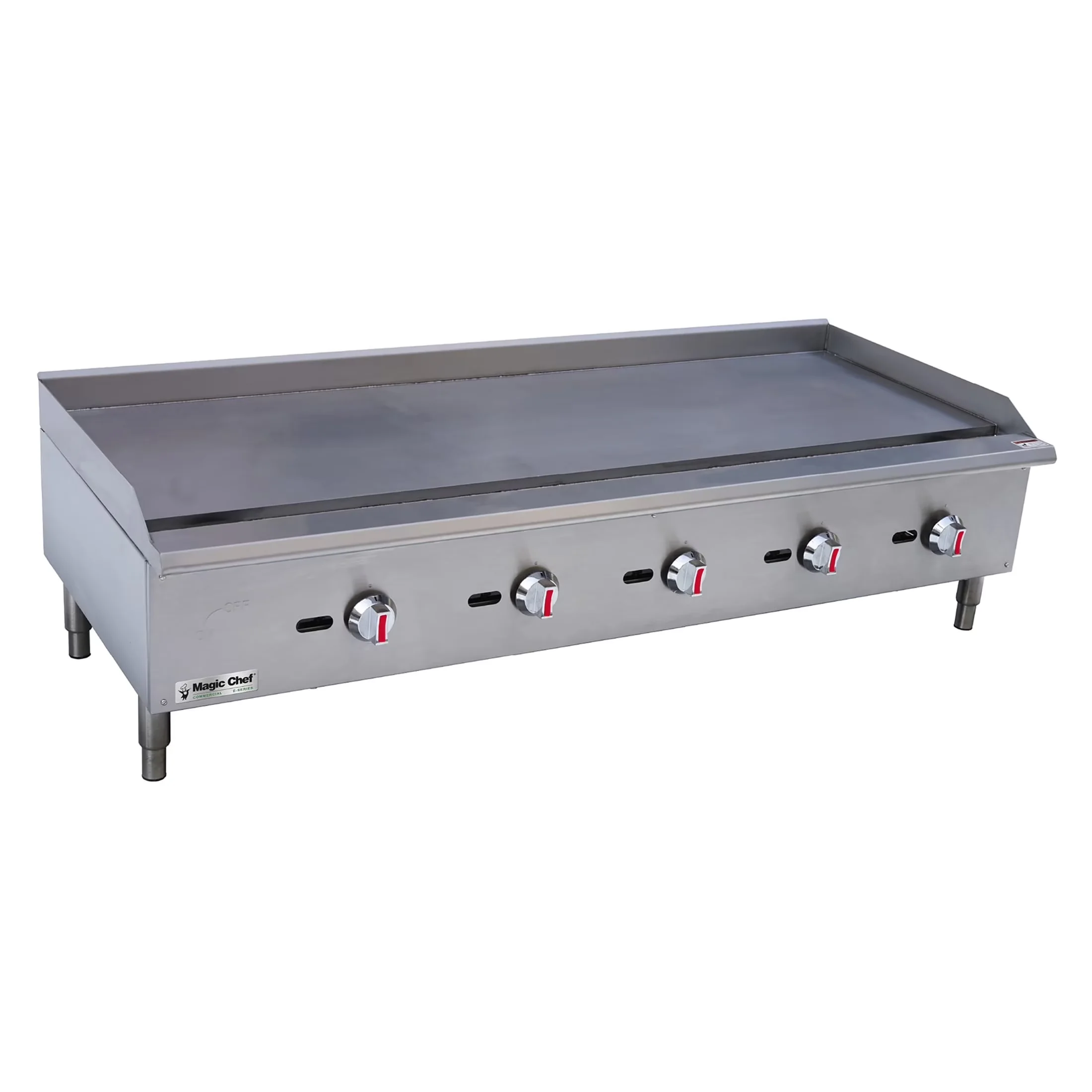 Flat Top Grill Professional with Portable, 4" adjustable legs, Easy to clean grease trap - Stainless Steel Silver Model 3AEA4B