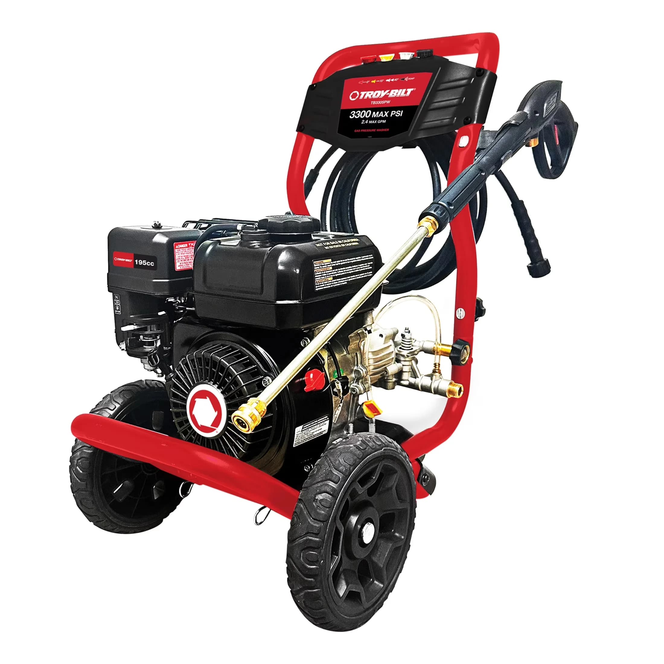 Modern Pressure Washer with Quick Connect Tips, Interchangeable Wand, No voltage (gas powered unit) - Model 9043BF