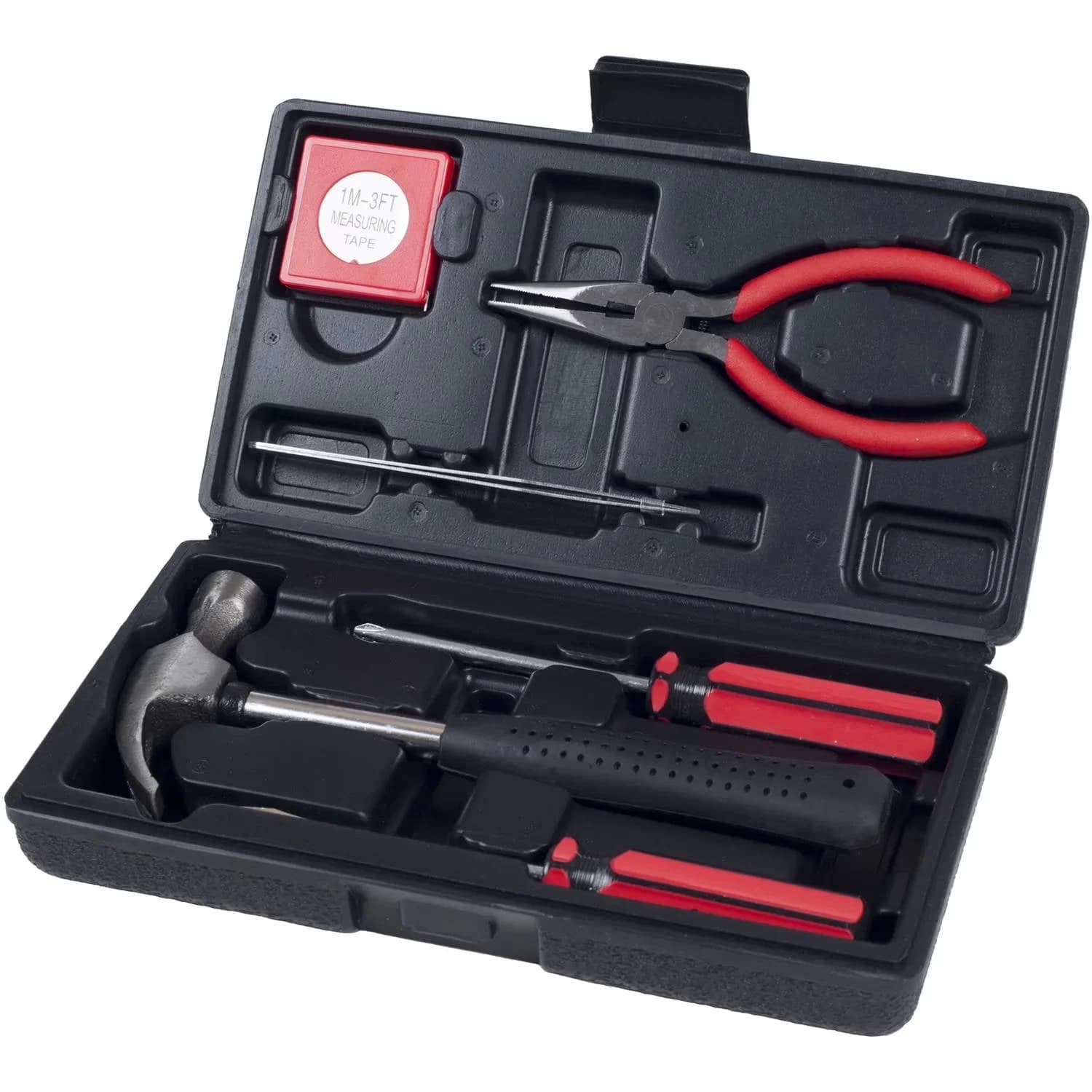 Hand Tool Set Sleek with Easy Care, Easy Clean, 6-Piece - Red Hammer - Standard Series Model F0B2C7