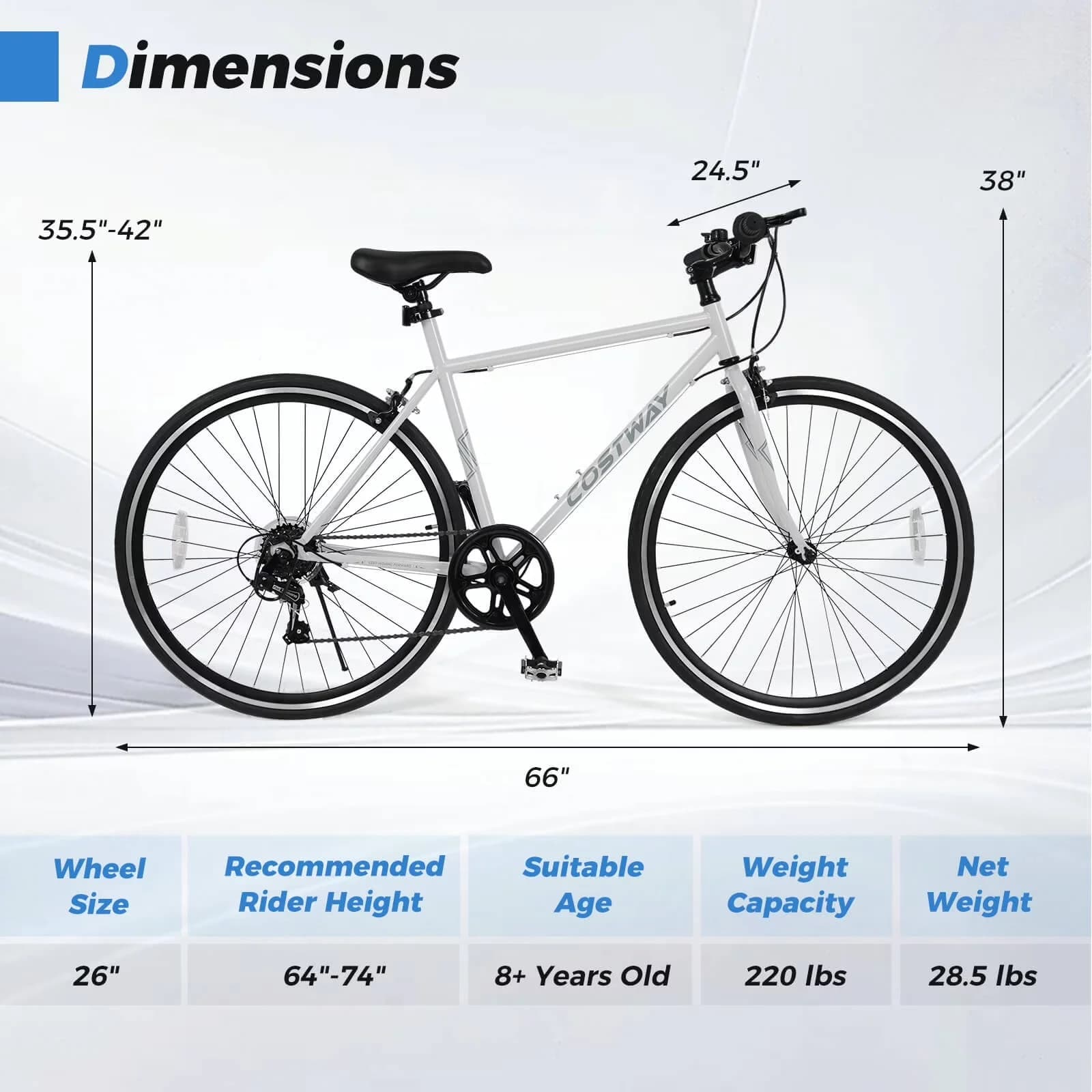 Professional Mountain Bike with Adjustable Seat, 6-Speed Cycling - Gray Model 5CA92F