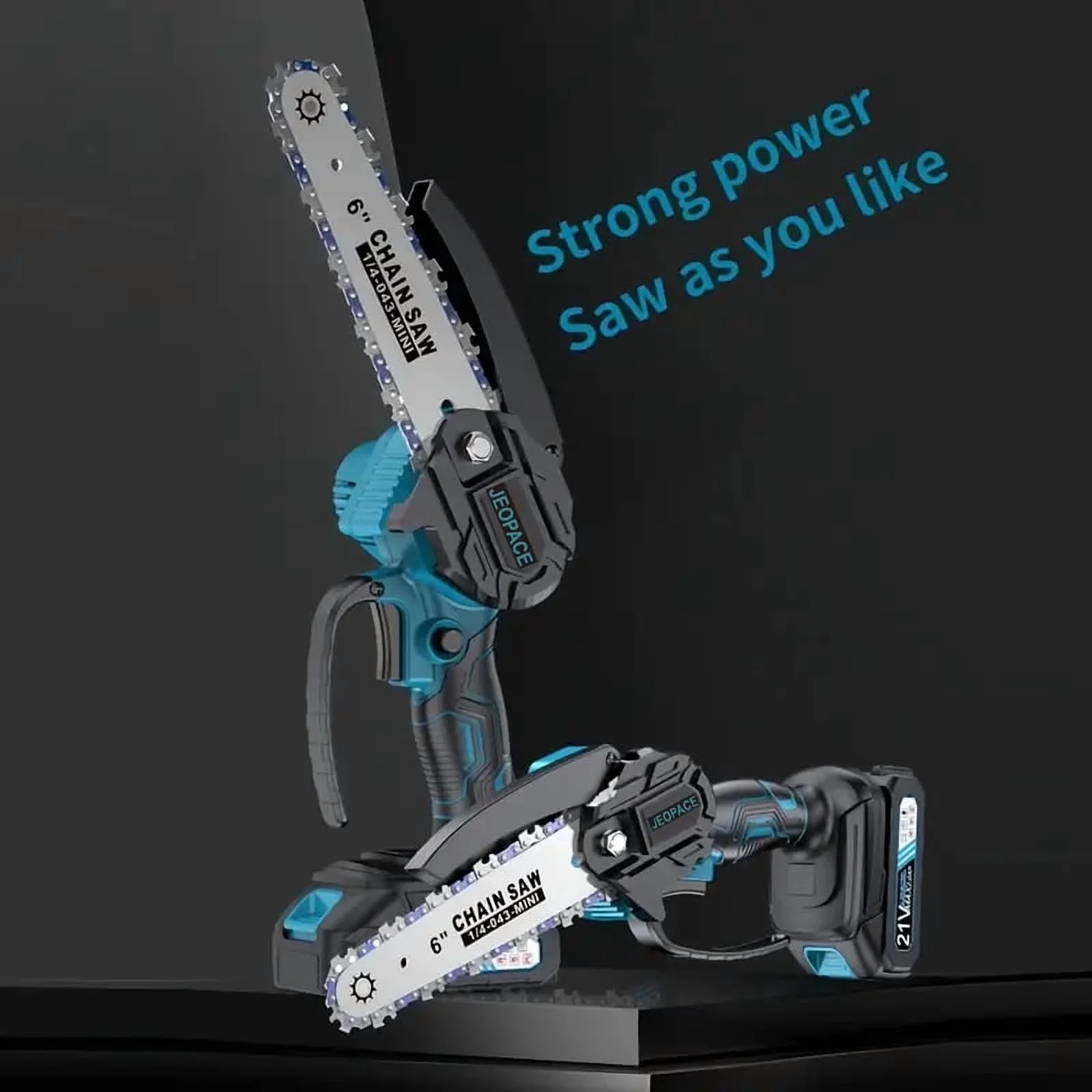 Versatile Chainsaw with Battery, handheld electric tree cutter, Mini electric saw Wireless - Model 52CDC7