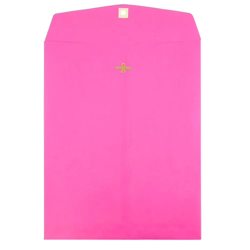 Moving Quality with Fuchsia, Quantity: 100 envelopes per box, 9 x 12 Clasp Envelopes - Pink Model F82855