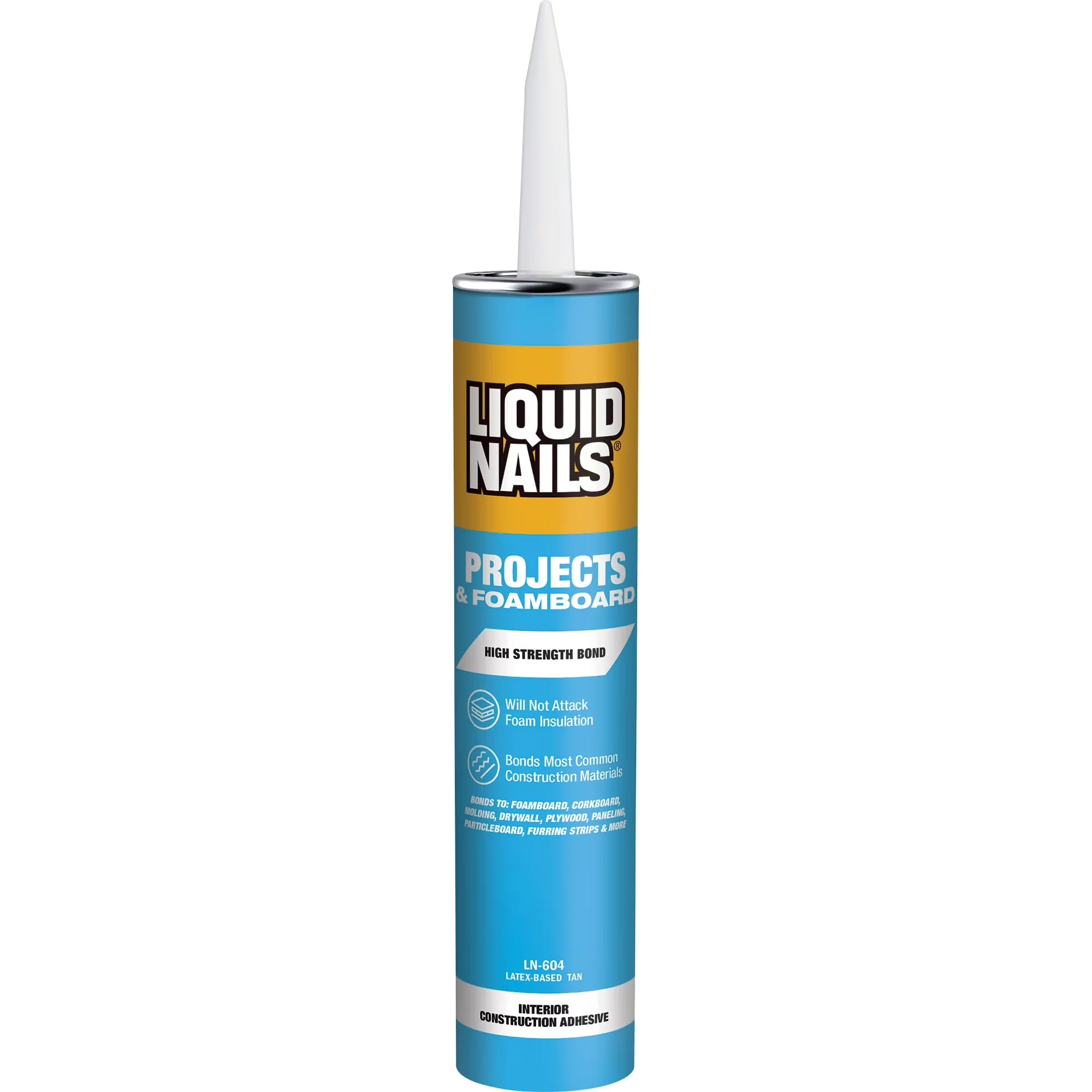Adhesives Glues In Paint Supplies Tool Stylish with Low Odor, Will not attack foam insulation - White 10 fl oz Model 05A0FA