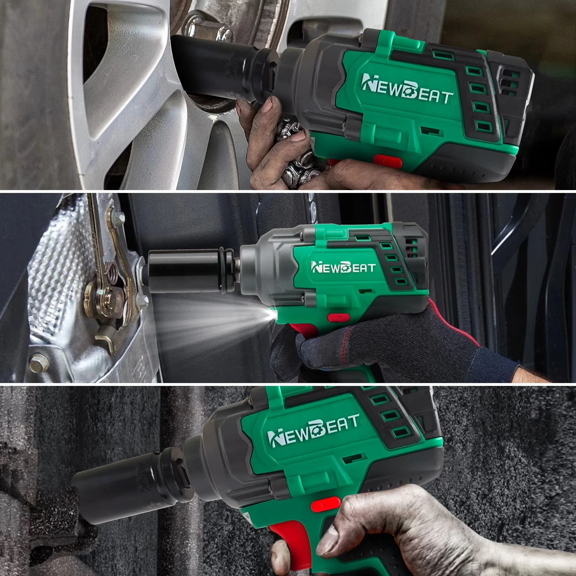 Durable Air Tools Compressor with Battery, 21V, Cordless Impact Wrench Set - Model C8B944