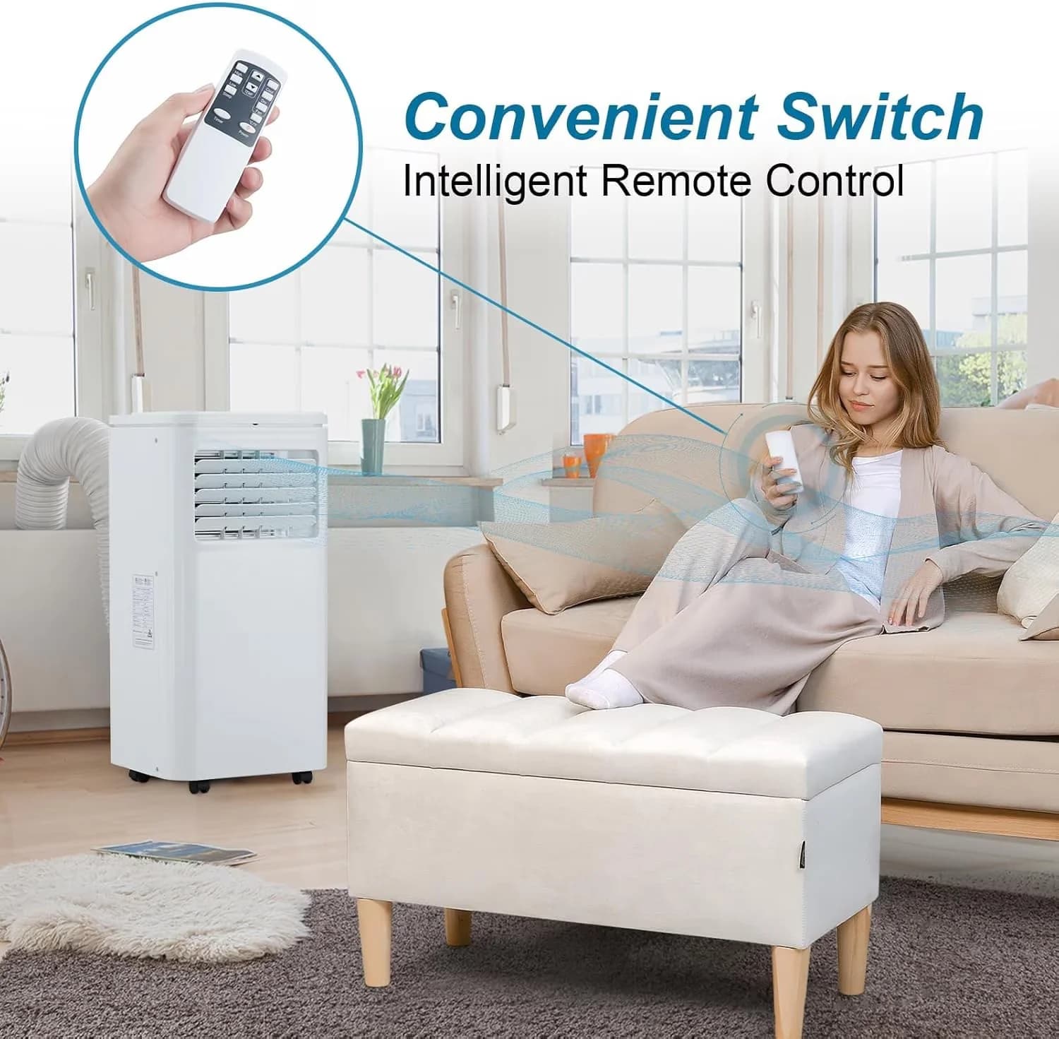 Air Conditioner Classic with 10000 BTU, Sleep Mode, 10000 BTU Portable Conditioners - Model 7D8F06