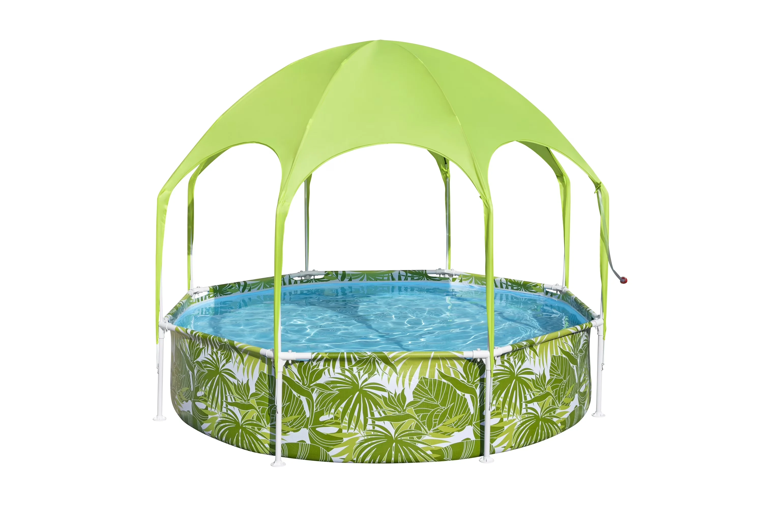 Efficient Inflatable Pool with Fun, fruity print on the liner, Corrosion-resistant steel metal frame - Multi-Color Model 5F7BBD