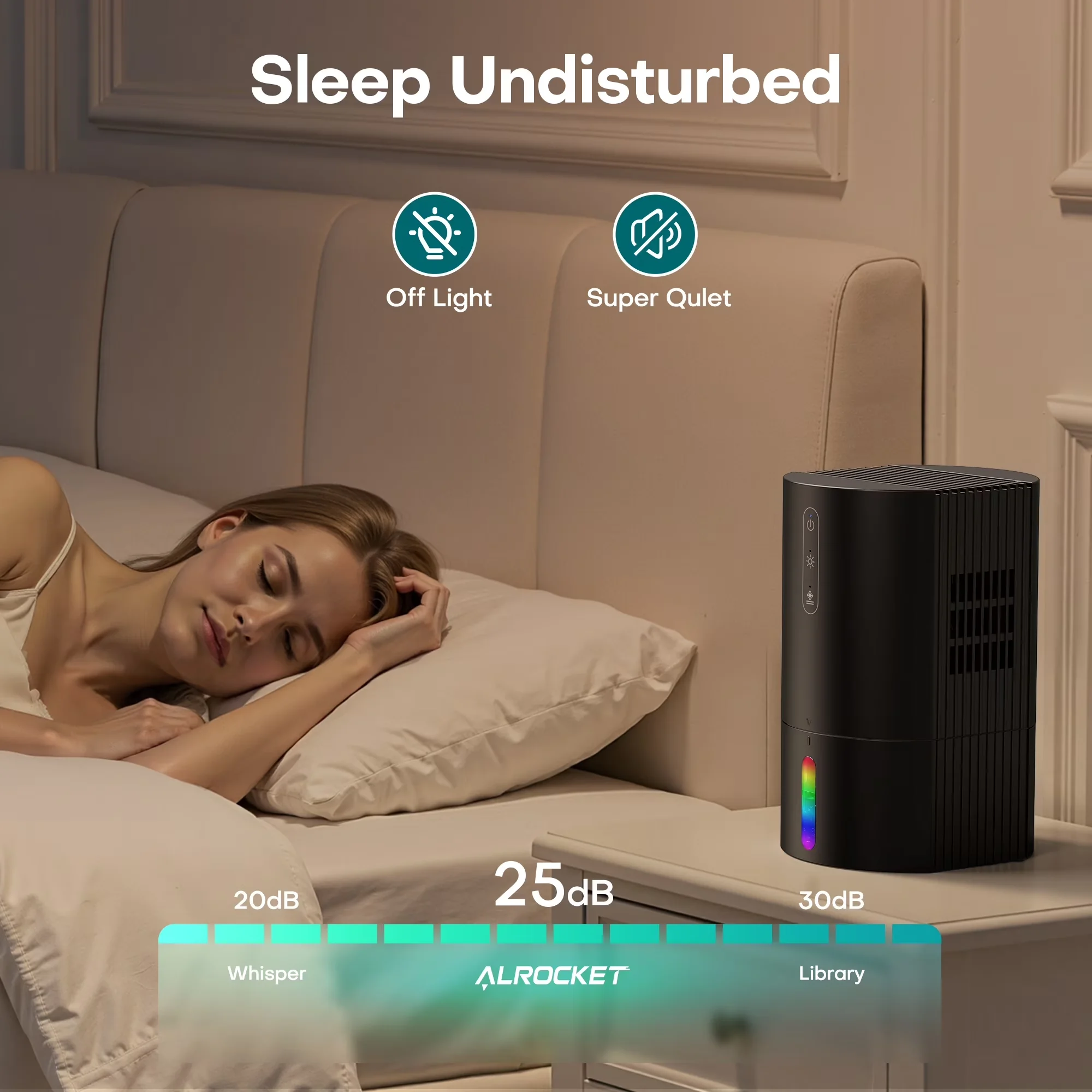 Dehumidifier Classic with LED, Automatic Shut-Off, Automatic Defrost Control - Black for Bathroom, Auto Model 40110A