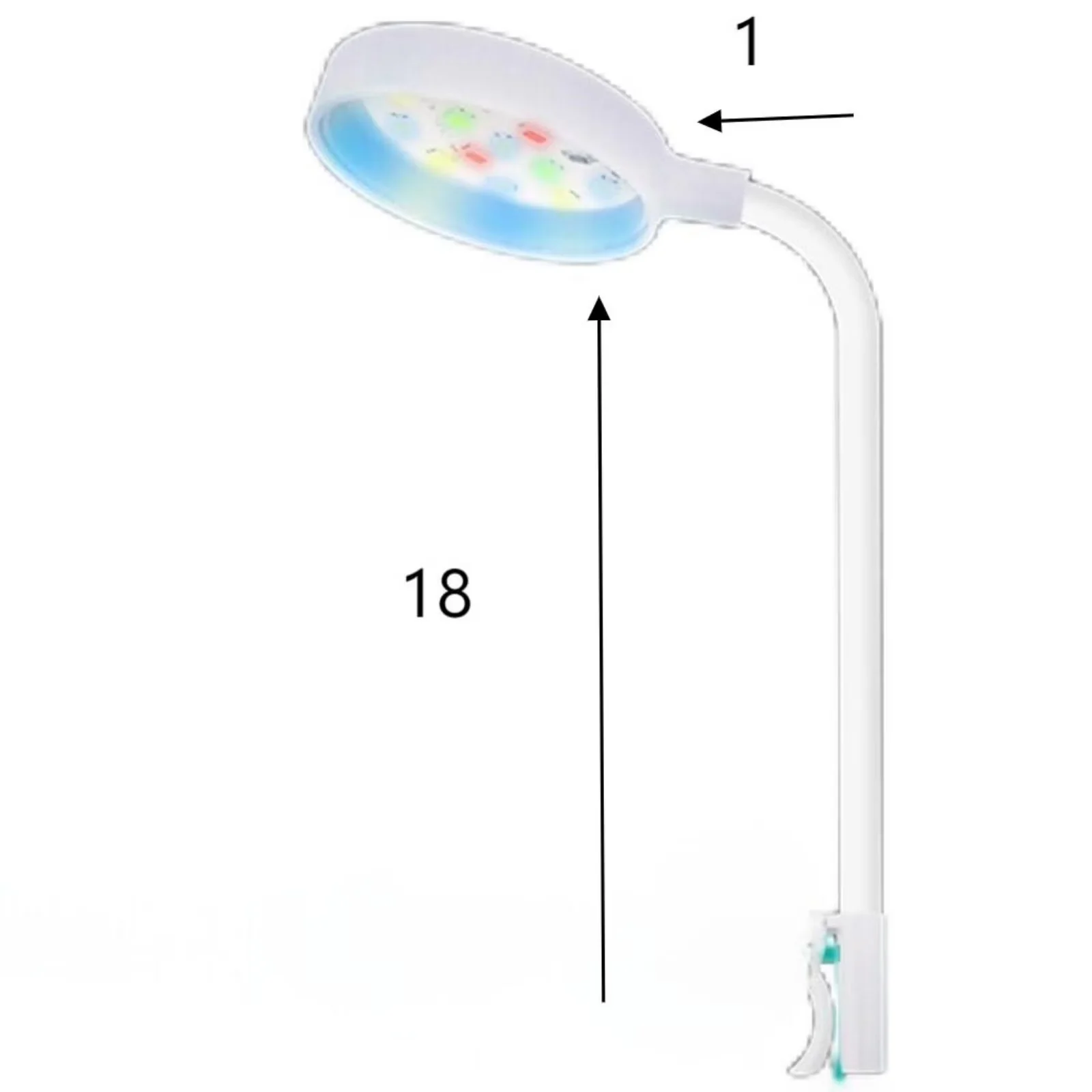 Essential Lamp Set with LED, Rose Lamps - White Aluminum for Outdoor, Small Model F52565