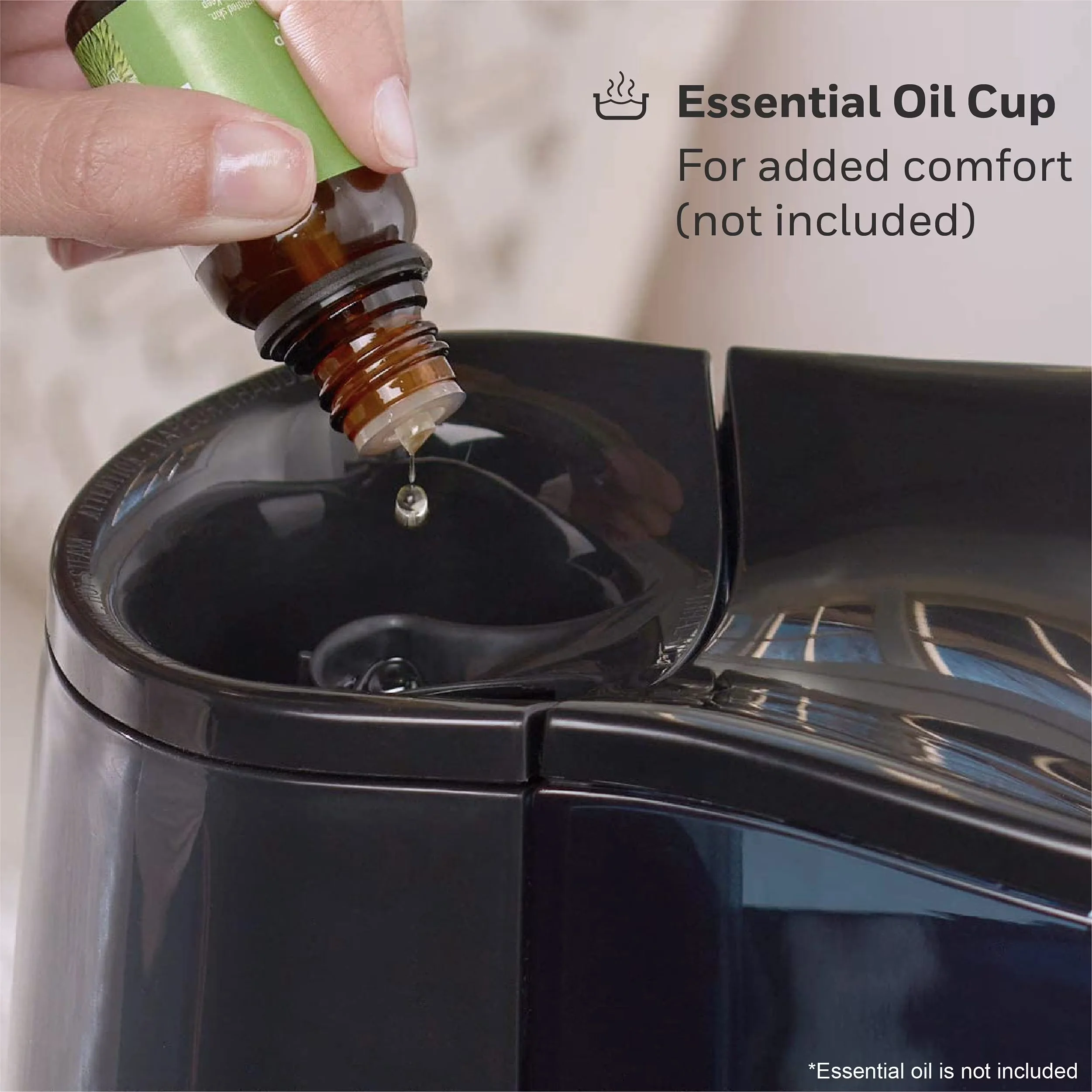 Humidifier Compact with Warm Mist, Filter Free, Warm Mist Vaporizer - Black Model 75A572