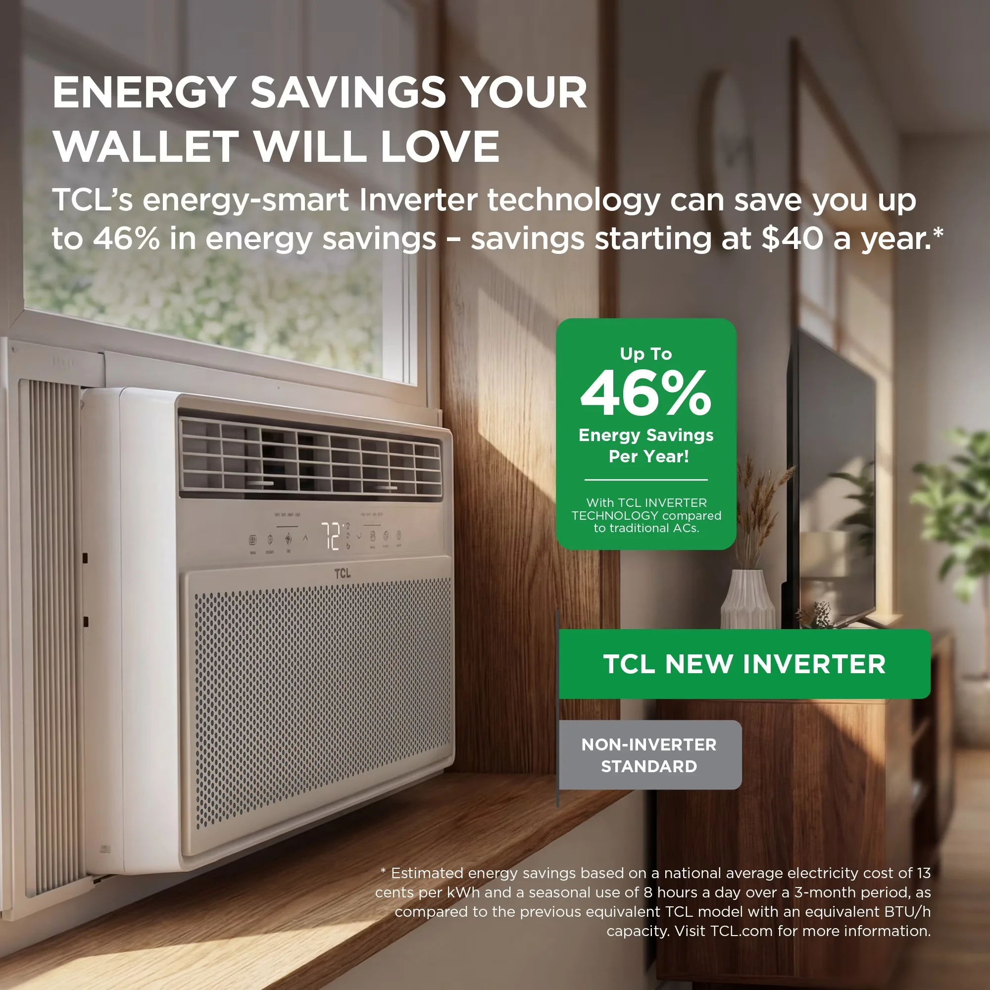 Essential Air Conditioner with 10000 BTU, Remote Controlled, 10000 BTU Smart Inverter Window (White) - White Model BB9A5E