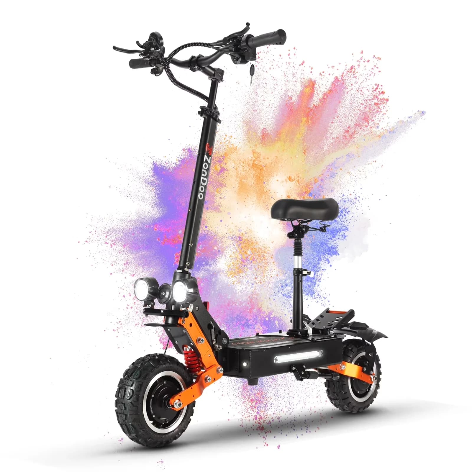 Compact Scooter with 6000W, 60V, Up to 58MPH 60 Miles Range E-Scooter - Multicolor Aluminum Alloy Model AA4F0A