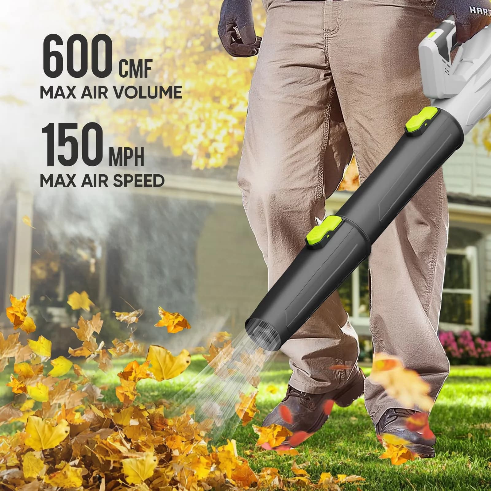 Sleek Leaf Blower with Battery, 21V, 21V Cordless for Patio - Satisfaction Guaranteed Model C7921E
