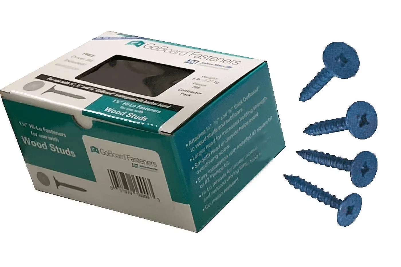 Compact Fastener with Easy Installation, Wood and metals studs - Alloy Steel Blue Model 30795A