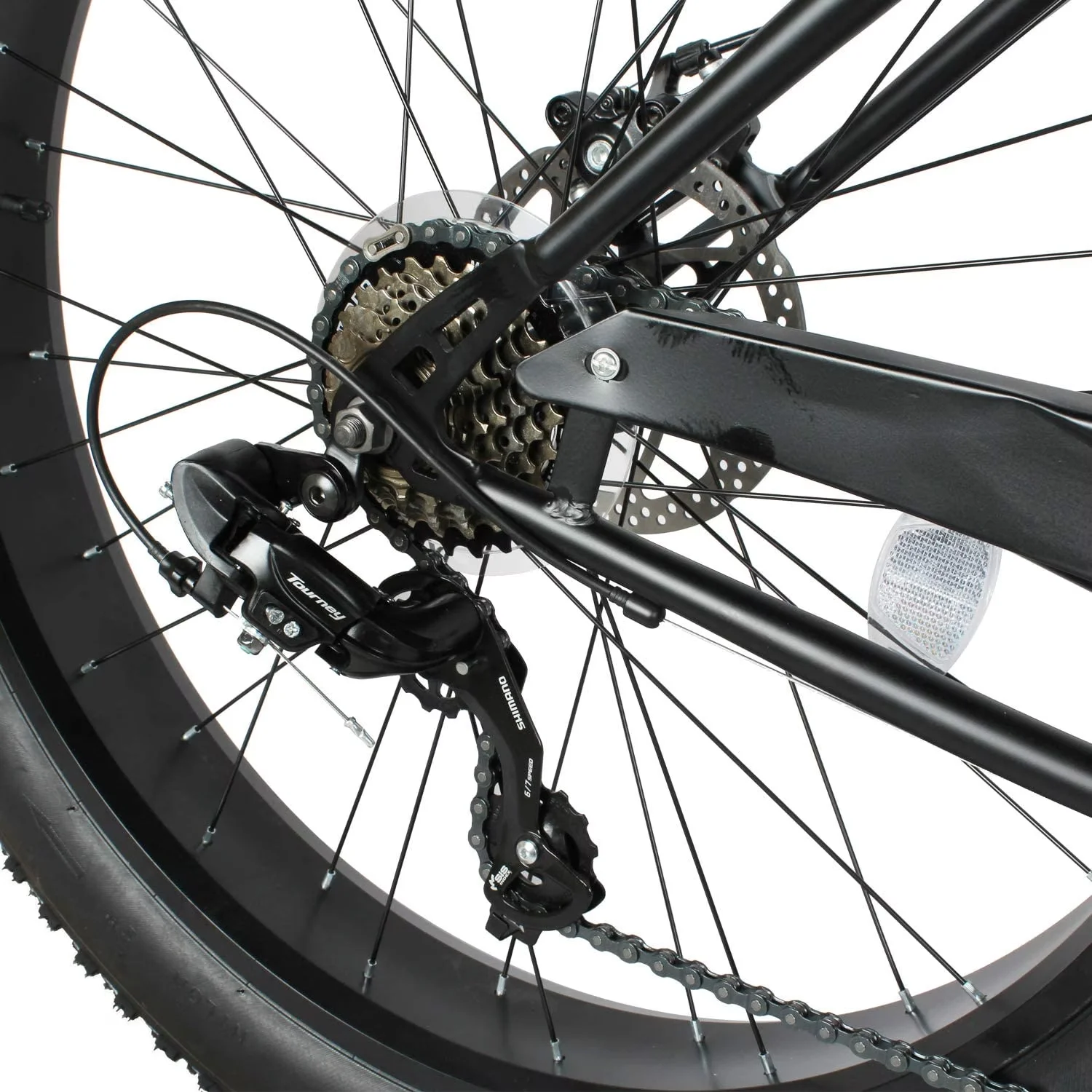 Durable Cruiser Bike with Handlebar: Hi-Rise Type HandleBars, Frame: Steel Frame, Fork: Frame Triple Tree Fork - Black Model 15CFD3