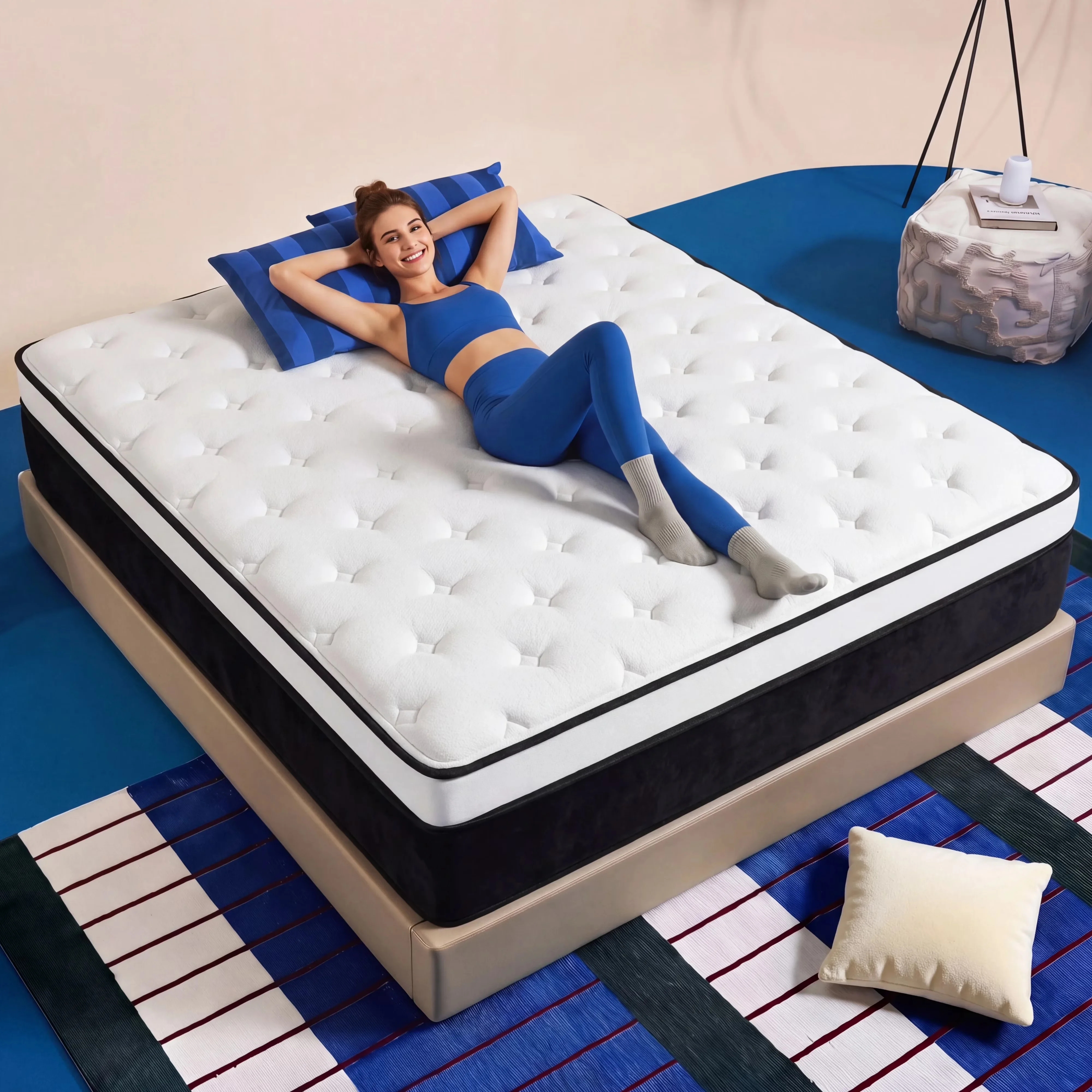 Mattresses Accessory Modern with Breathable Construction, Adult, 12 inch Twin Mattress - Gray Foam Model 0B0D9B