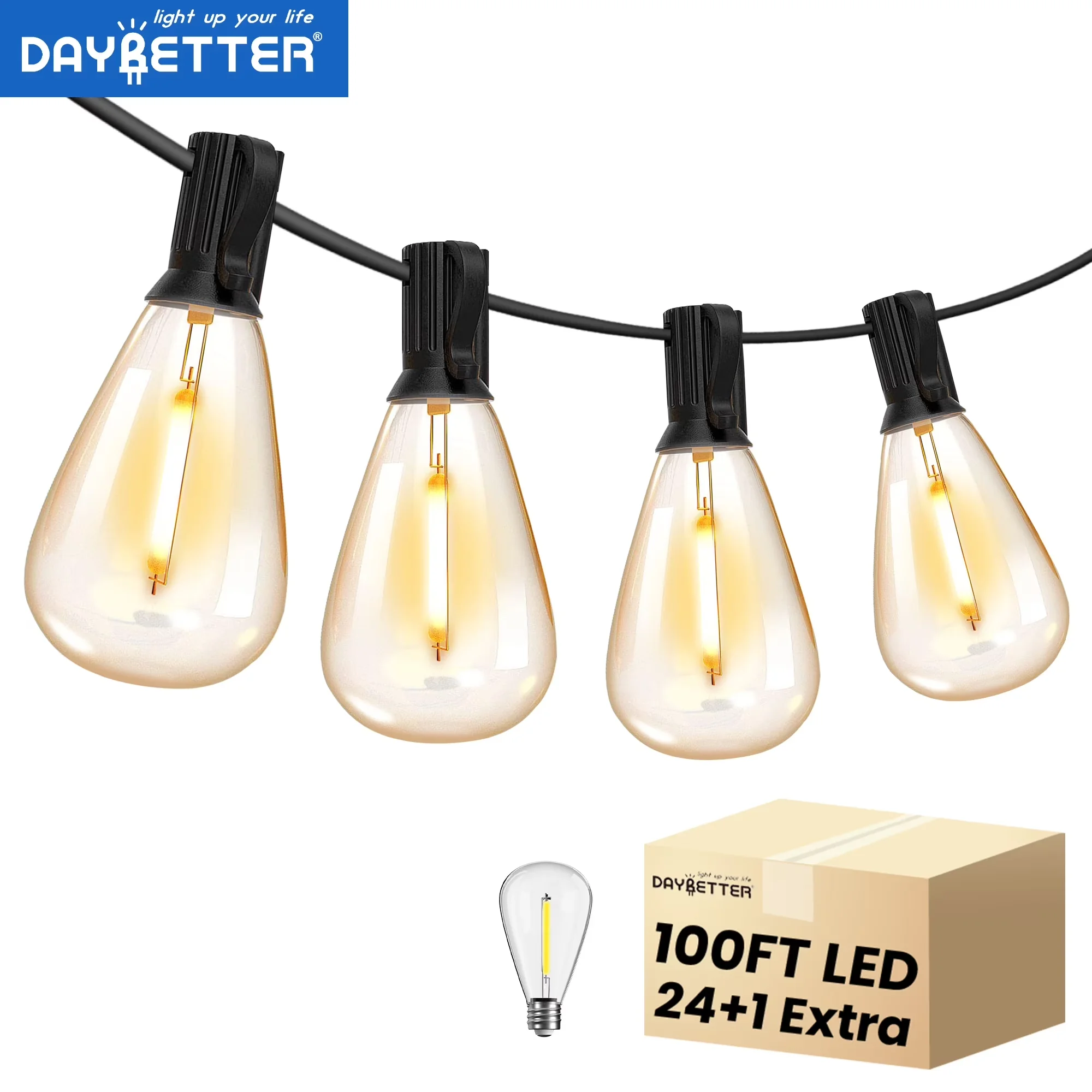 Professional Novelty Light with LED, Waterproof, Traditional - White 100FT Model E274C1