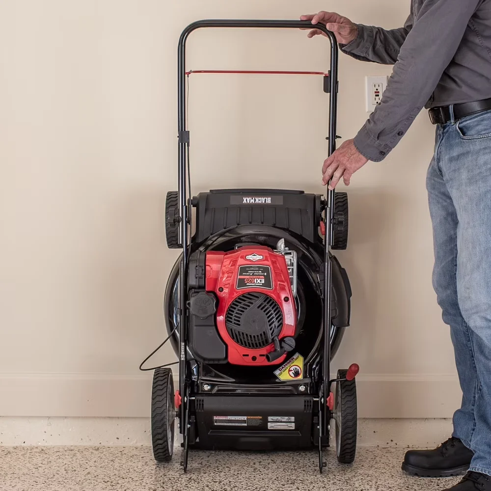 Compact Push Mower with Folding Handle, Adjustable Cutting Height, 21-inch Gas Powered Walk-Behind Lawn - Model 5481A8