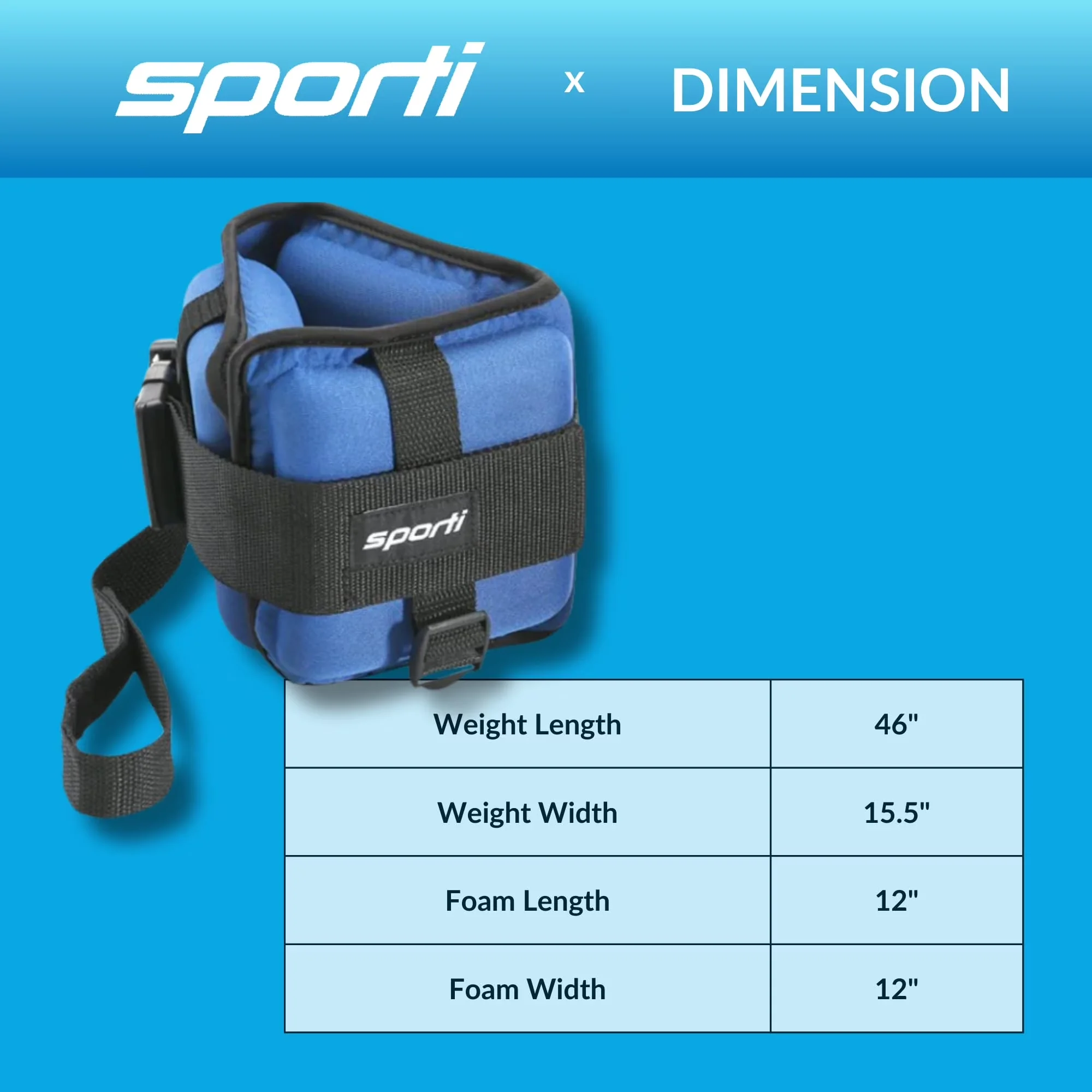Professional Home Gym Accessory with Adjustable Straps, Buoyancy - Polyester Blue Model C71C75