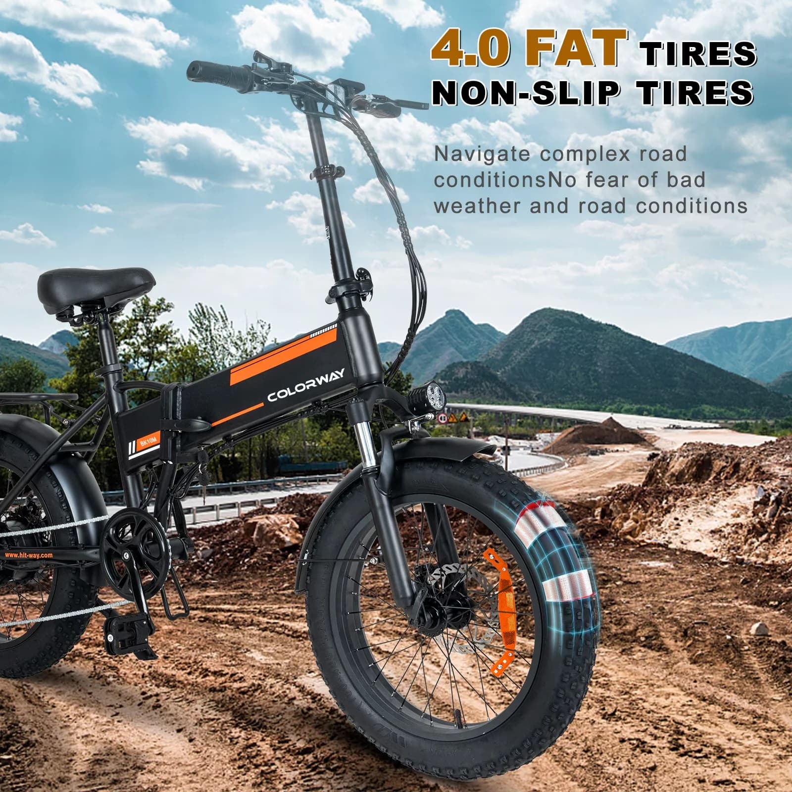 Essential Electric Bike with Battery, 750W - Black - Modern Design Model 28E4DA