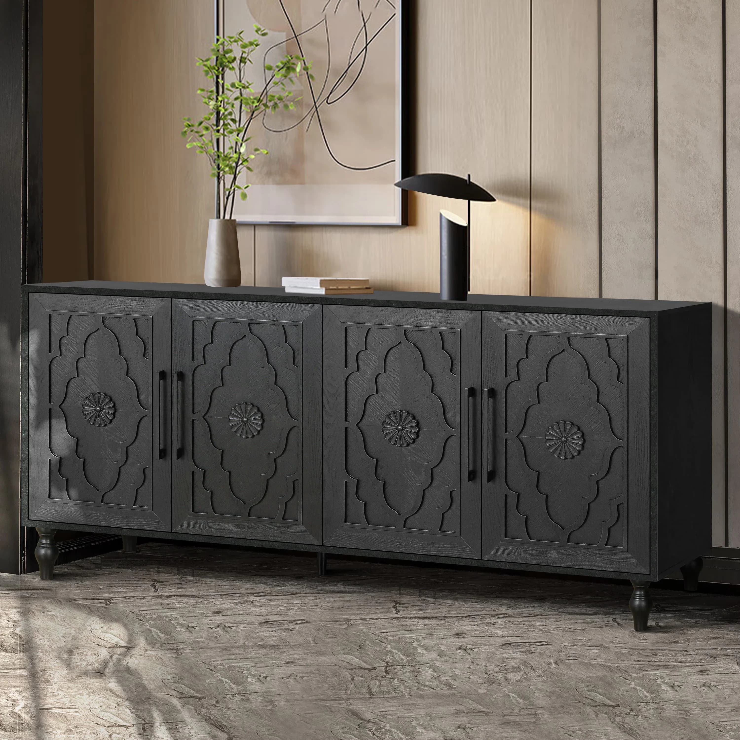 Kitchen Renovation Stylish with Modern, Traditional, Metal Handle Suitable - Black Metal Model 976B9C
