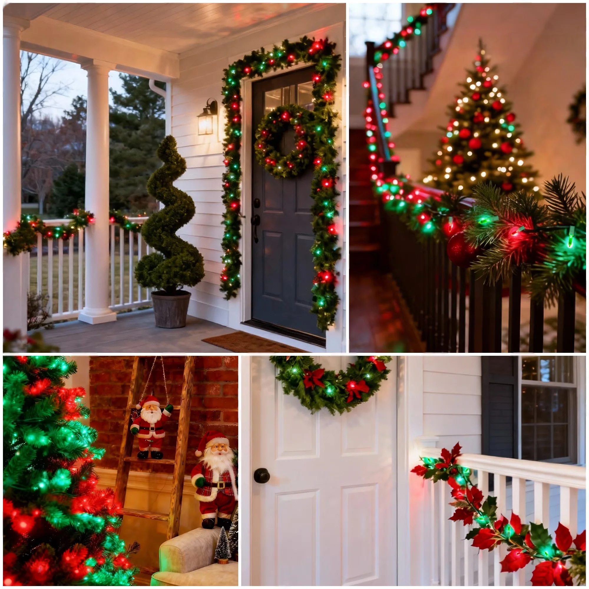 Stylish Novelty Light with LED, Waterproof, Christmas in July String Lights - Green, Red Model A375ED